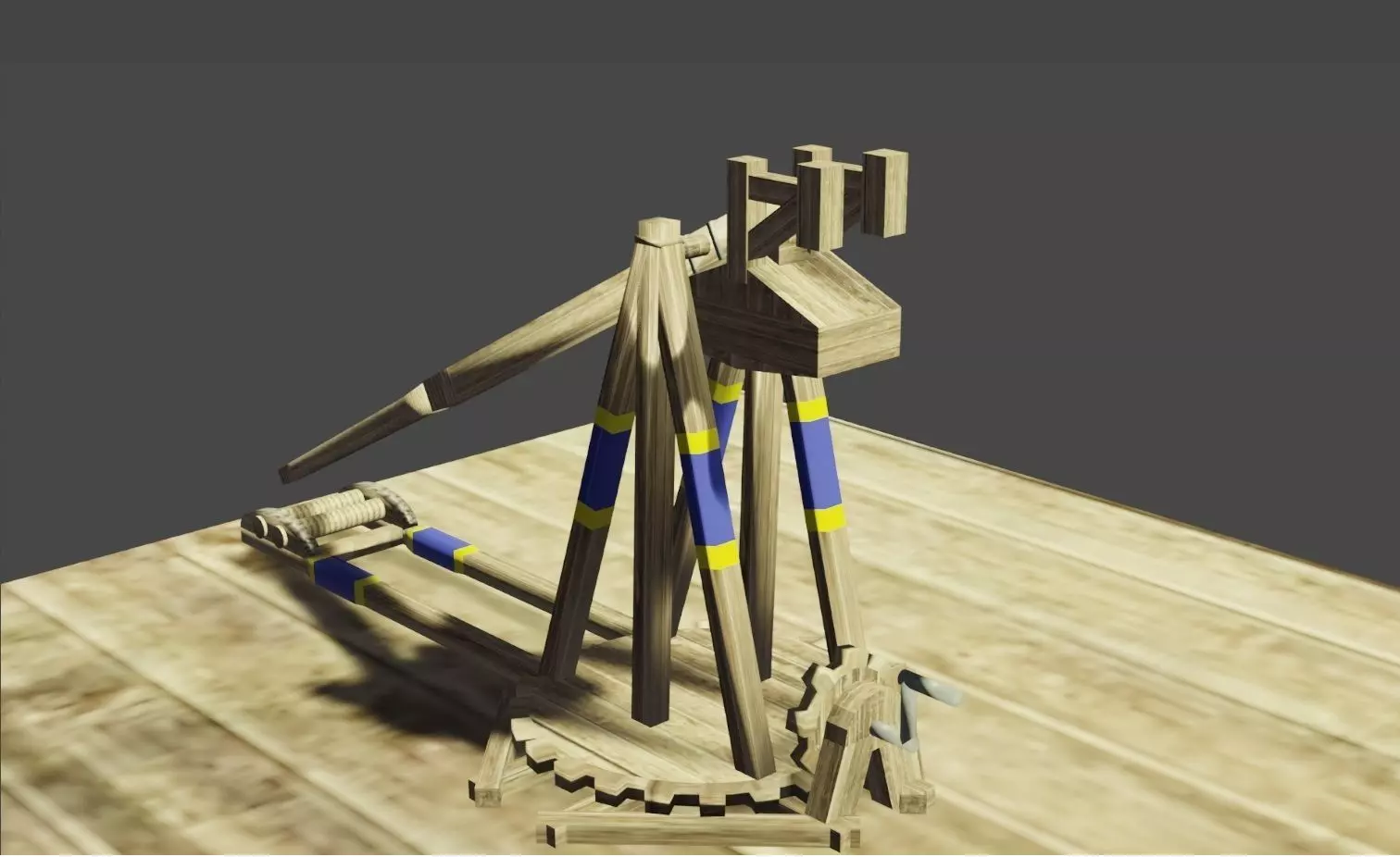 Trebutchet Low-poly 3D model
