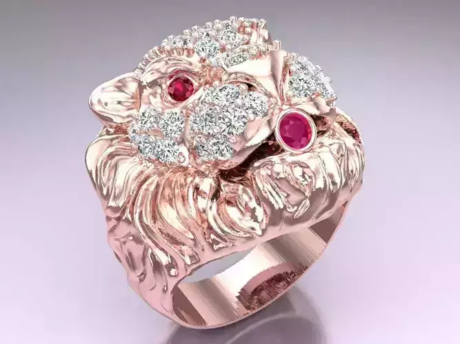 Lion Ring - Mens Rings - N1416