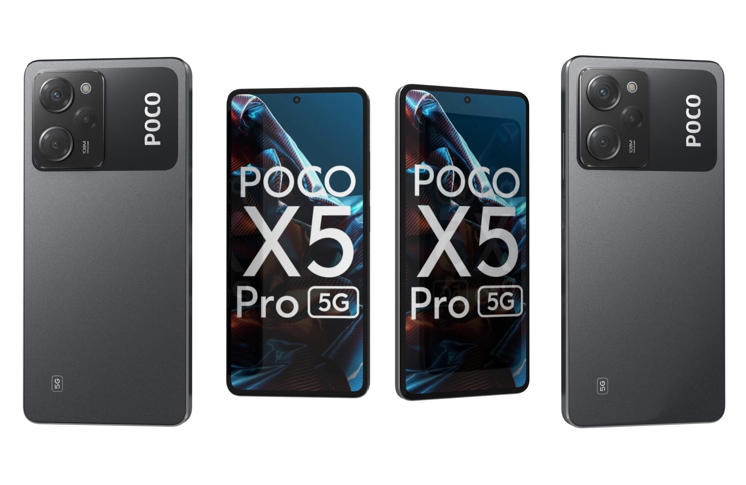 Xiaomi Poco X5 And X5 Pro 5G Low-poly 3D model_6