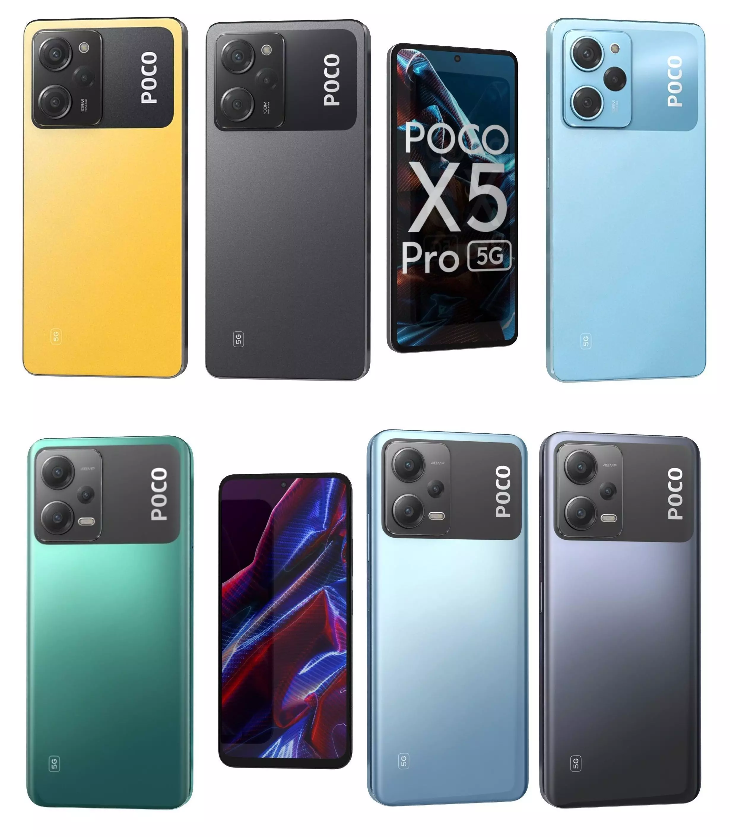 Xiaomi Poco X5 And X5 Pro 5G Low-poly 3D model_0