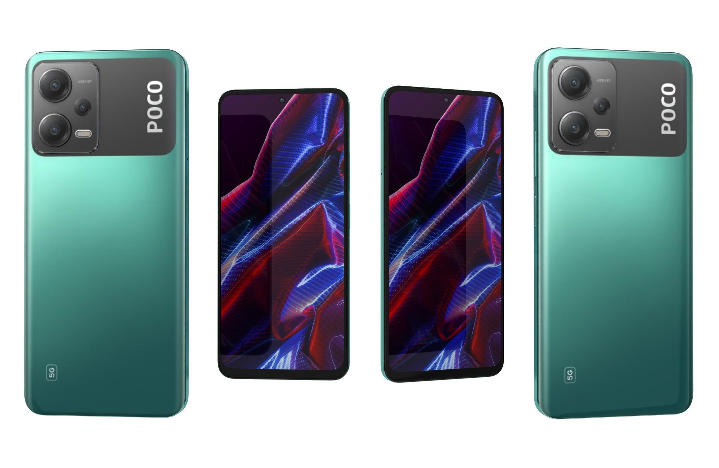 Xiaomi Poco X5 And X5 Pro 5G Low-poly 3D model_1