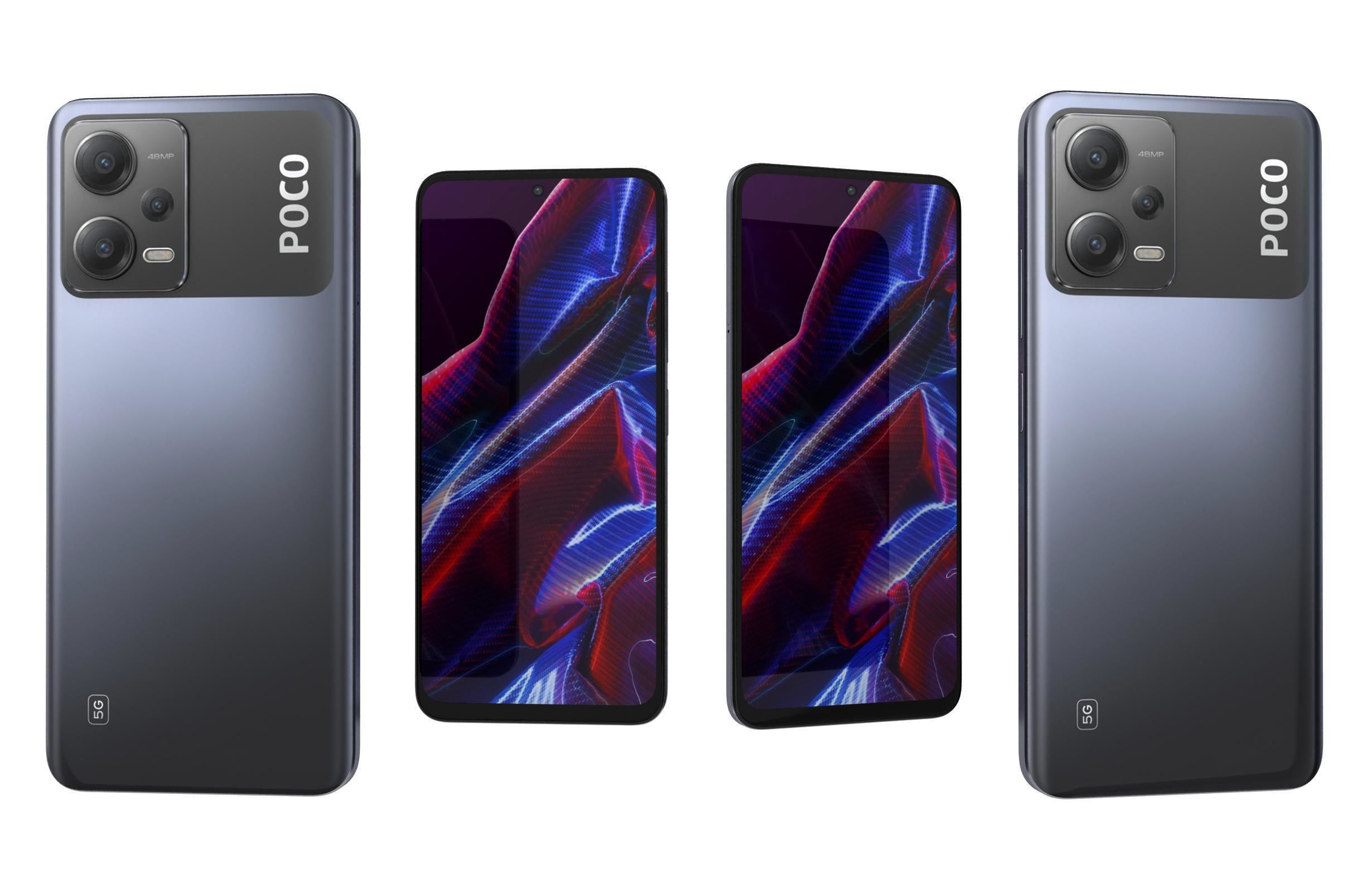 Xiaomi Poco X5 And X5 Pro 5G Low-poly 3D model_3