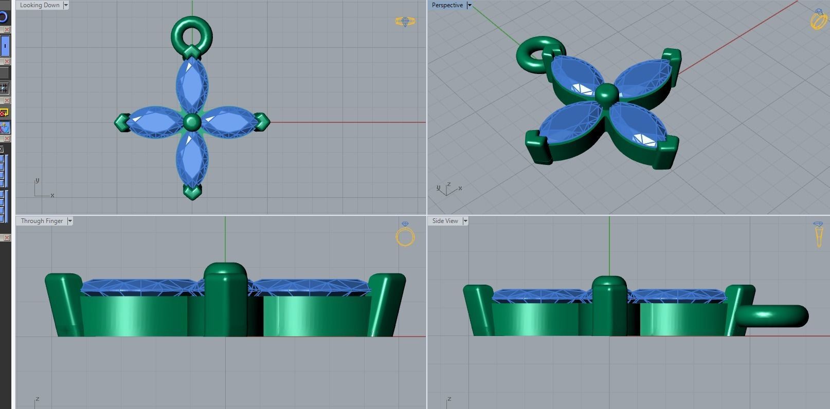 pendant 3D print model_3