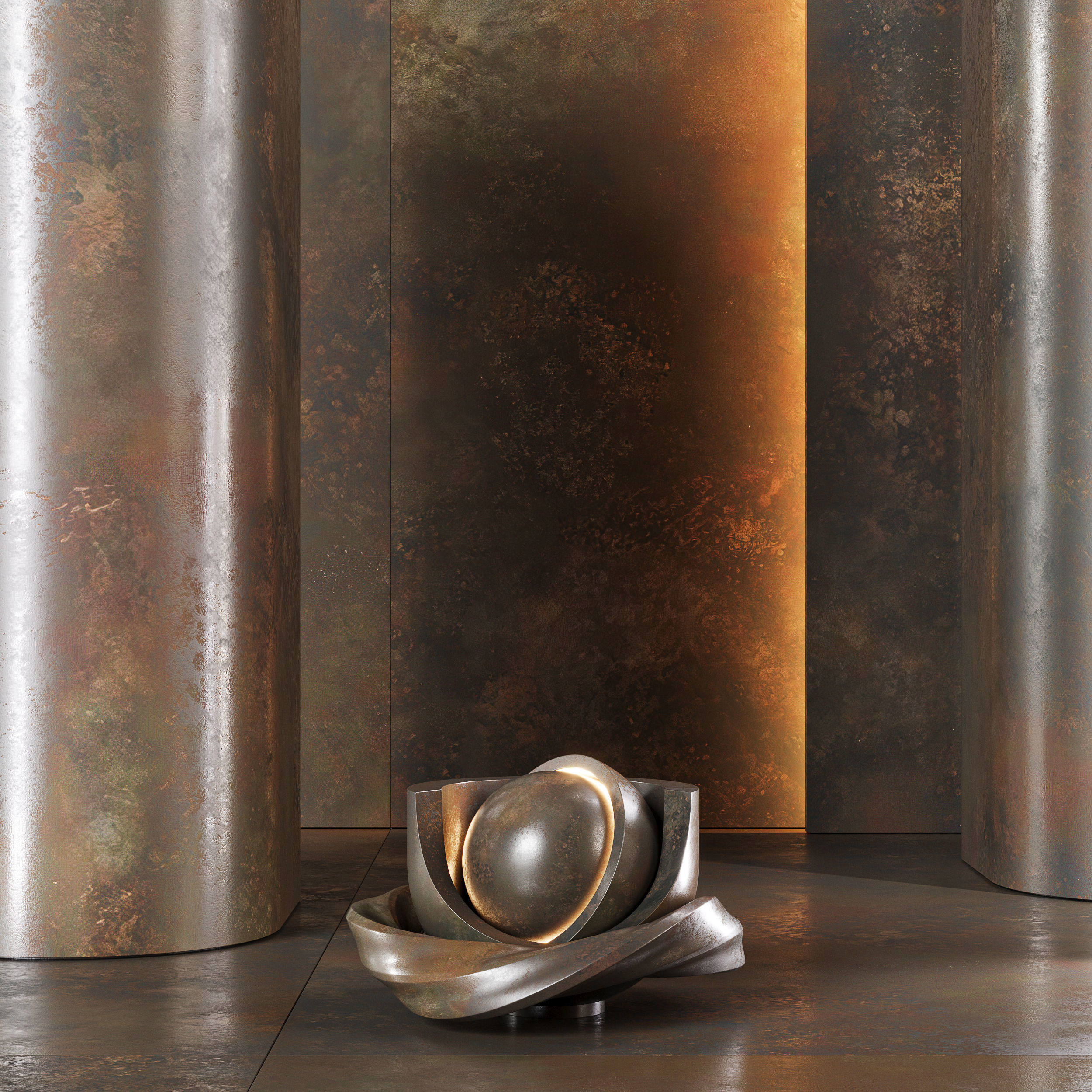 Porcelain tile Laminam Ossido Verderame Bruno Nero Texture_2