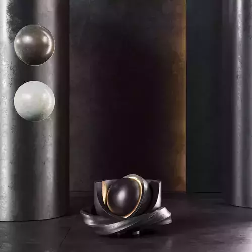 Porcelain tile Laminam Ossido Verderame Bruno Nero