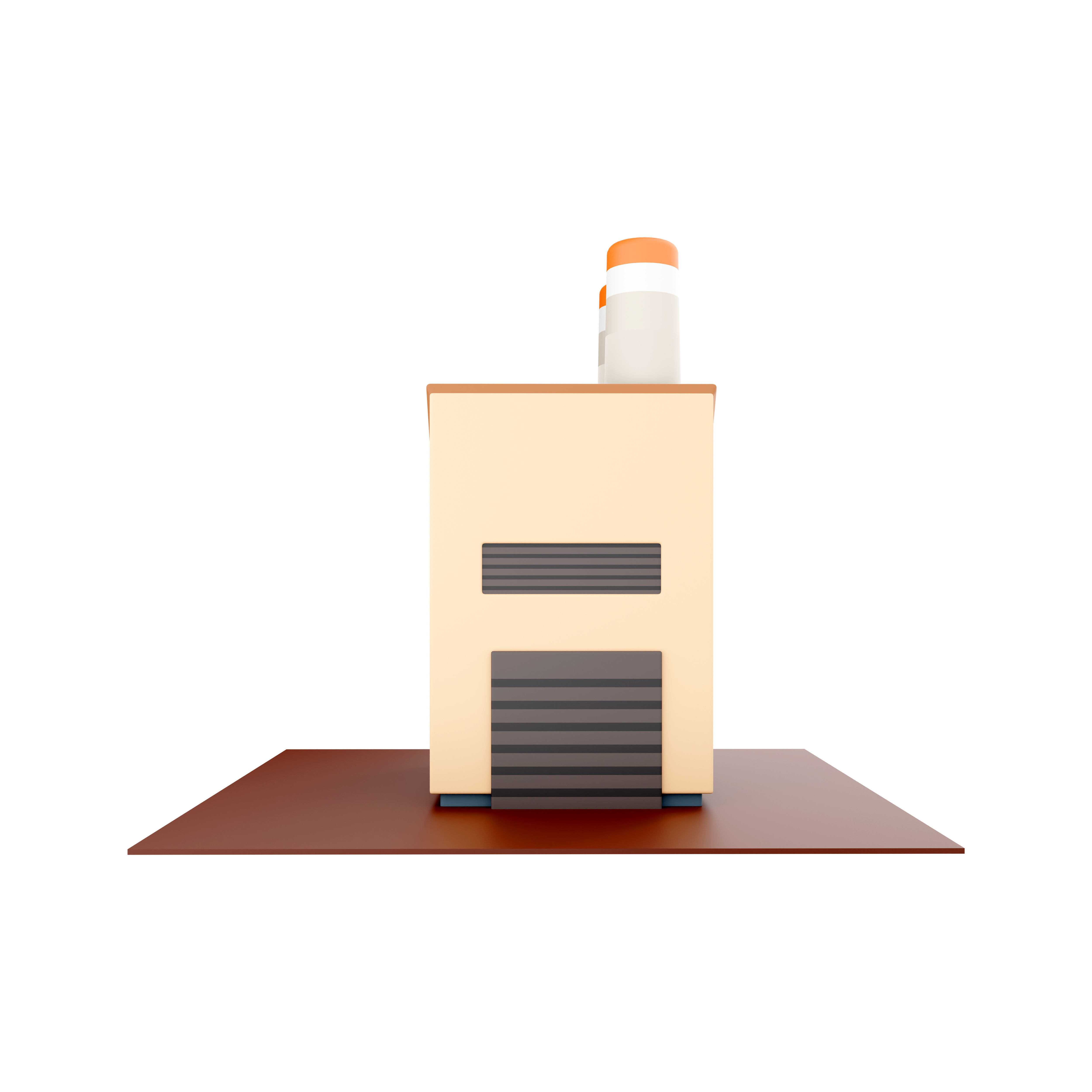 3d Industrial Factory Building icon 3D model_2
