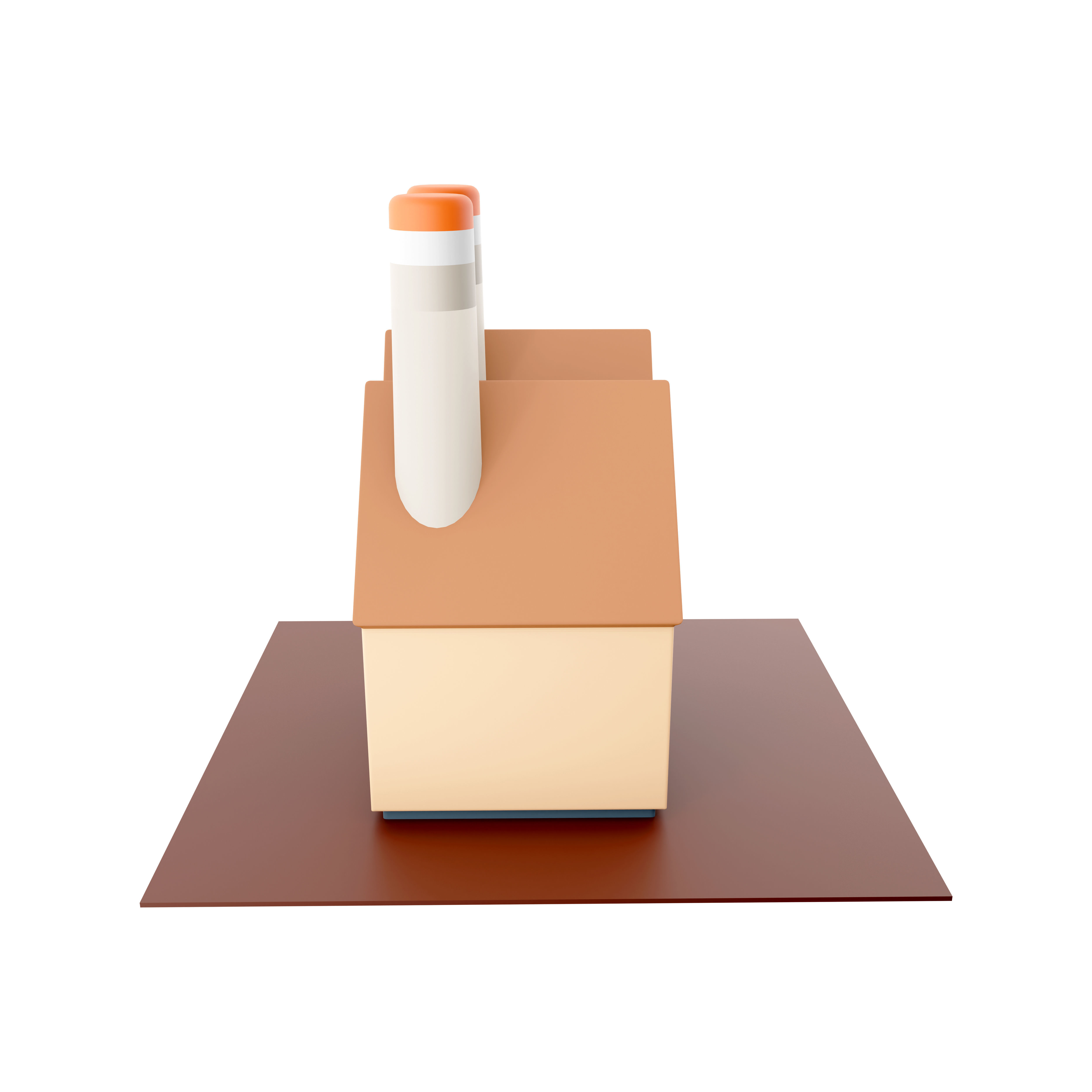 3d Industrial Factory Building icon 3D model_3