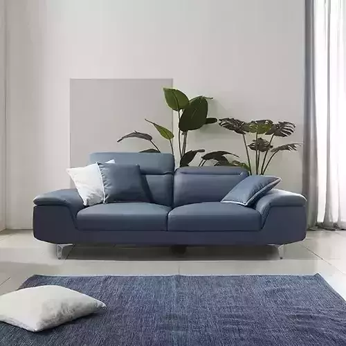 Miel 3-person moving head leather sofa