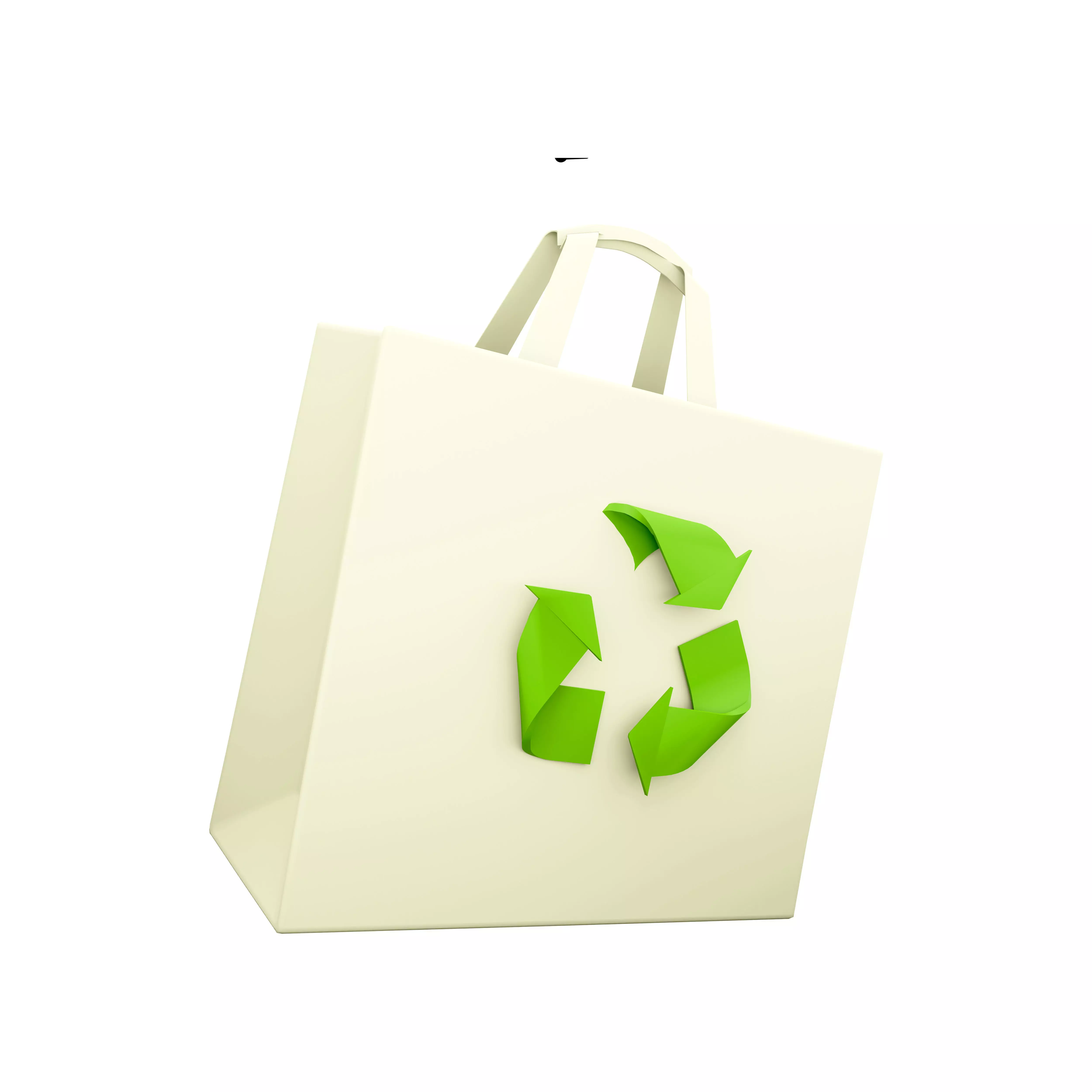 3d cloth eco bags blank icon 3D model_0