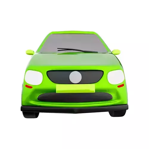 3d  concept of Environmentally friendly with an eco car icon