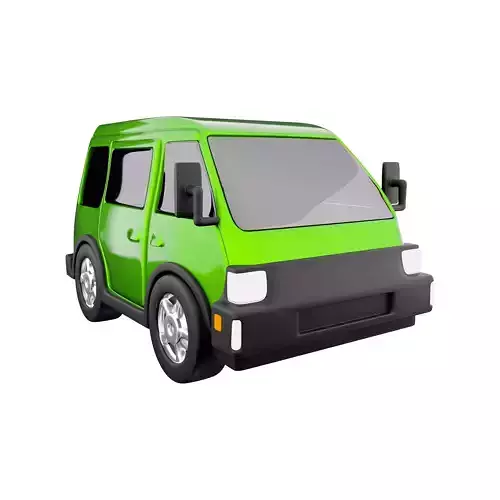 3d Eco-Friendly Electric Car icon 3D model