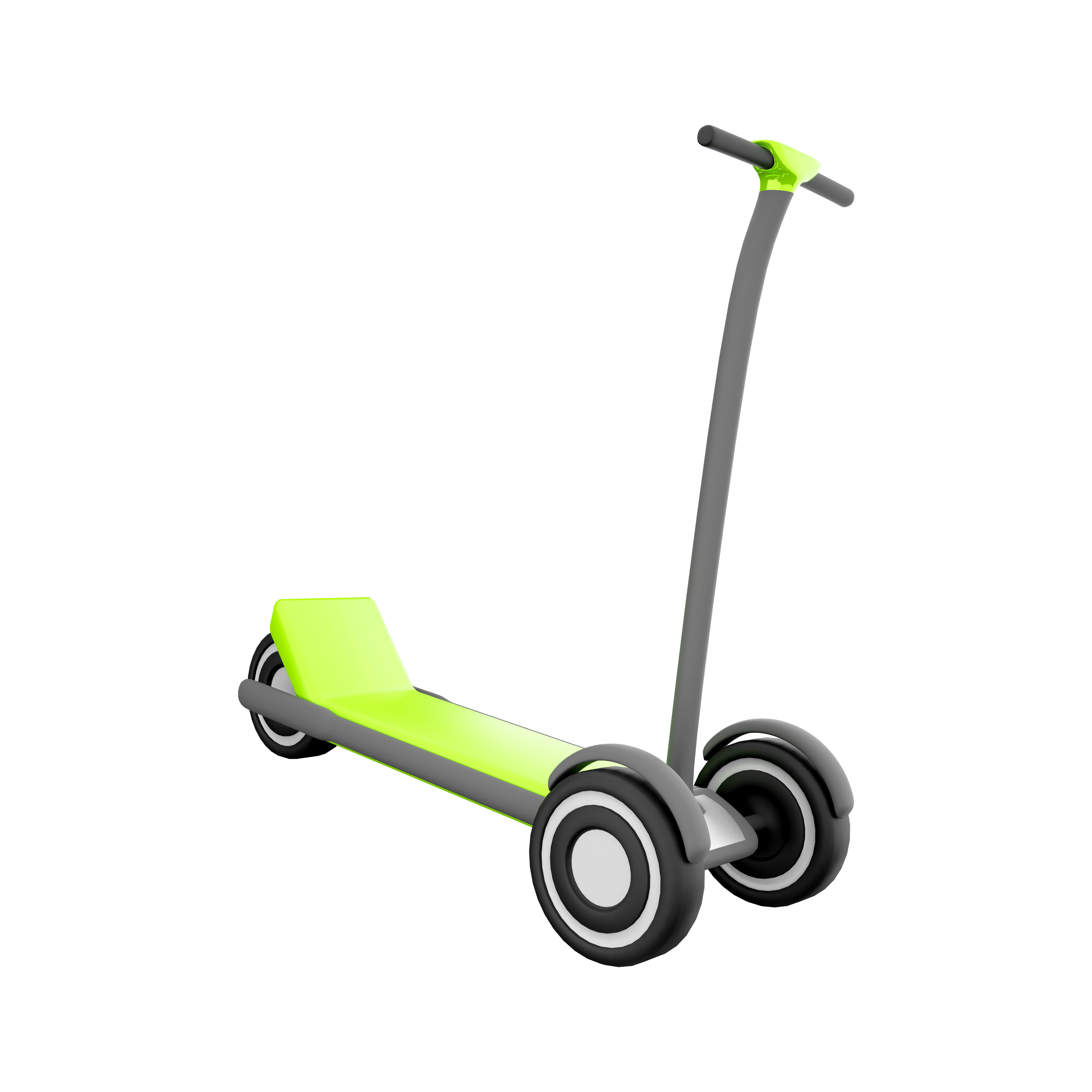 3d Kickboard mini economy 3-wheeled icon 3D model_3