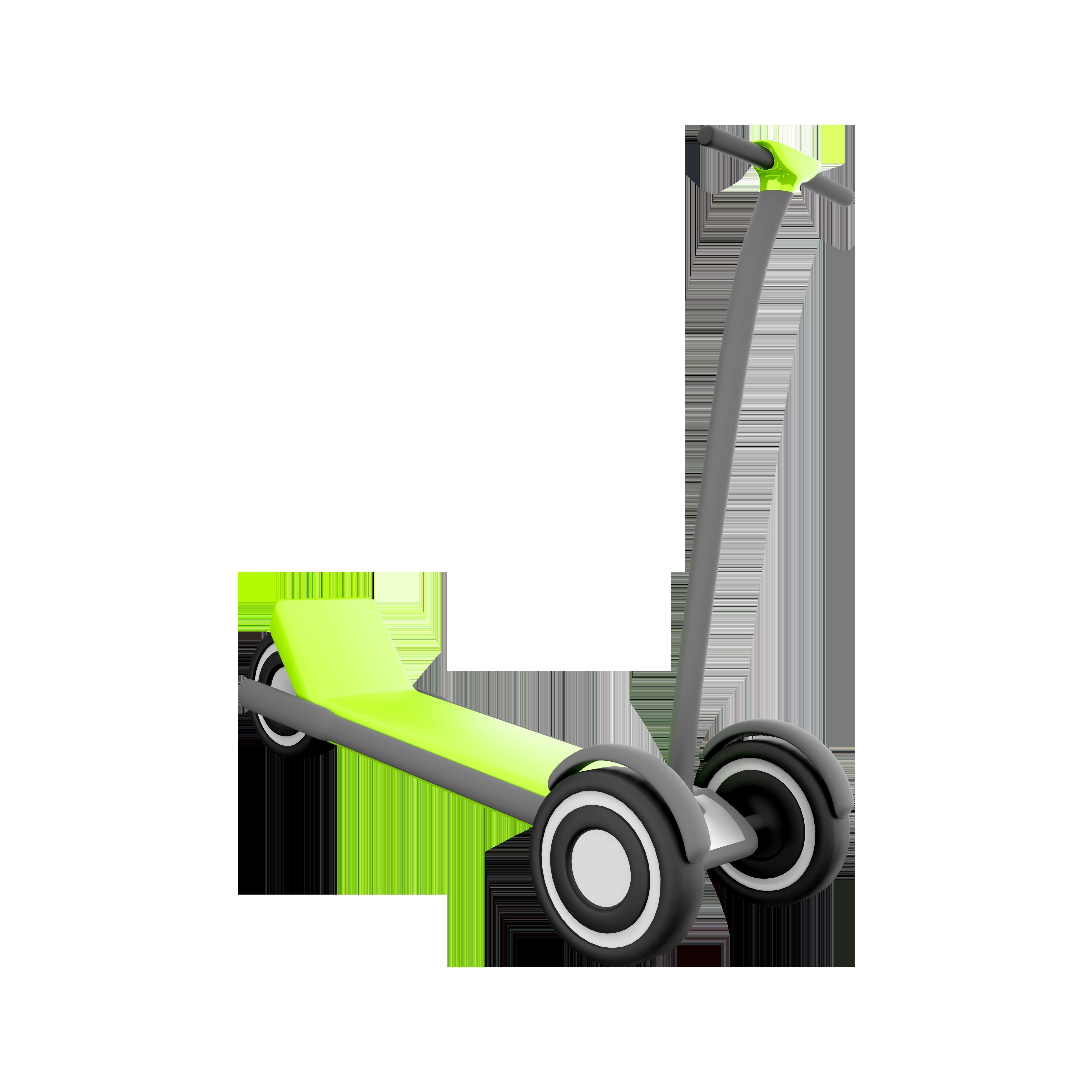 3d Kickboard mini economy 3-wheeled icon 3D model_4