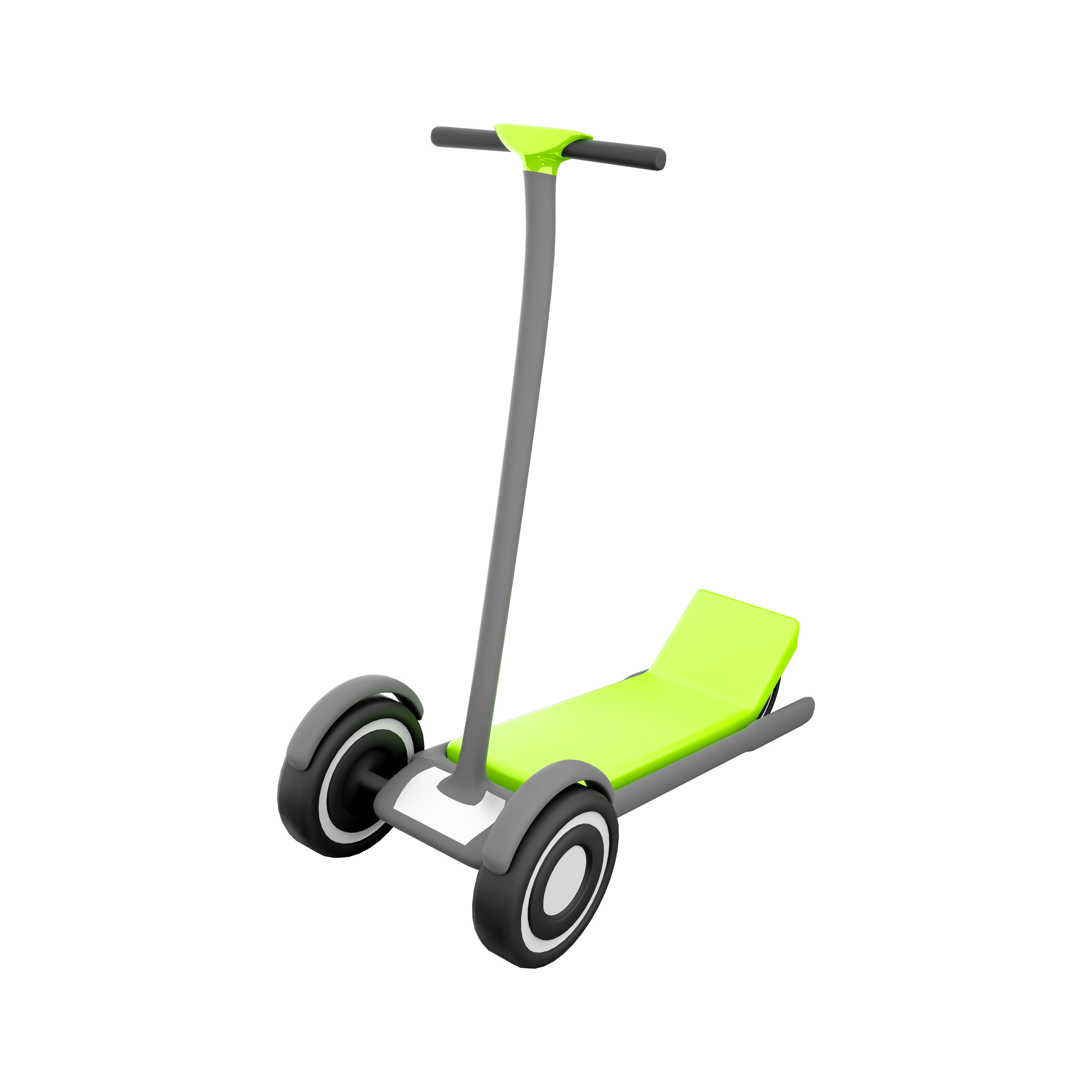 3d Kickboard mini economy 3-wheeled icon 3D model_2