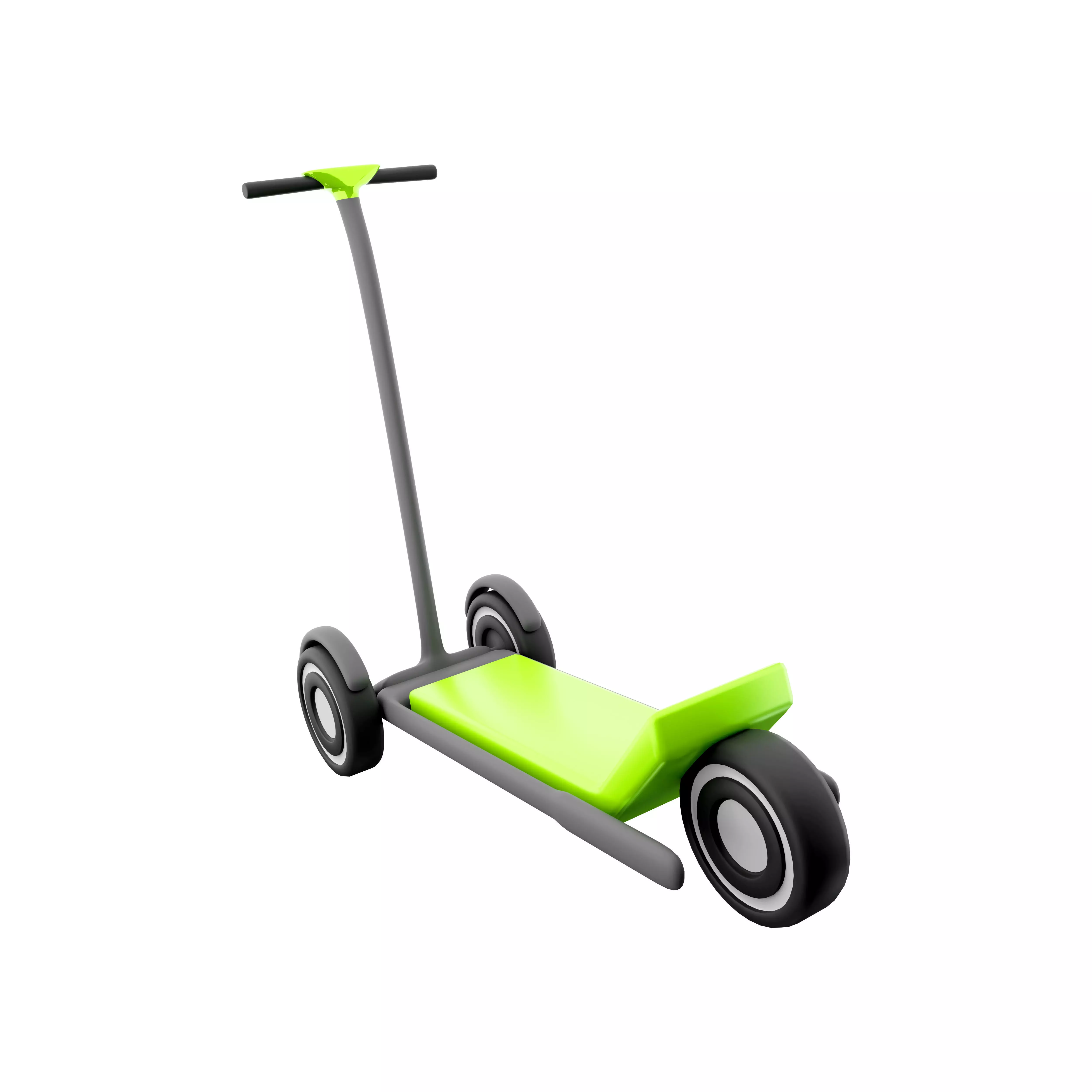 3d Kickboard mini economy 3-wheeled icon 3D model_0