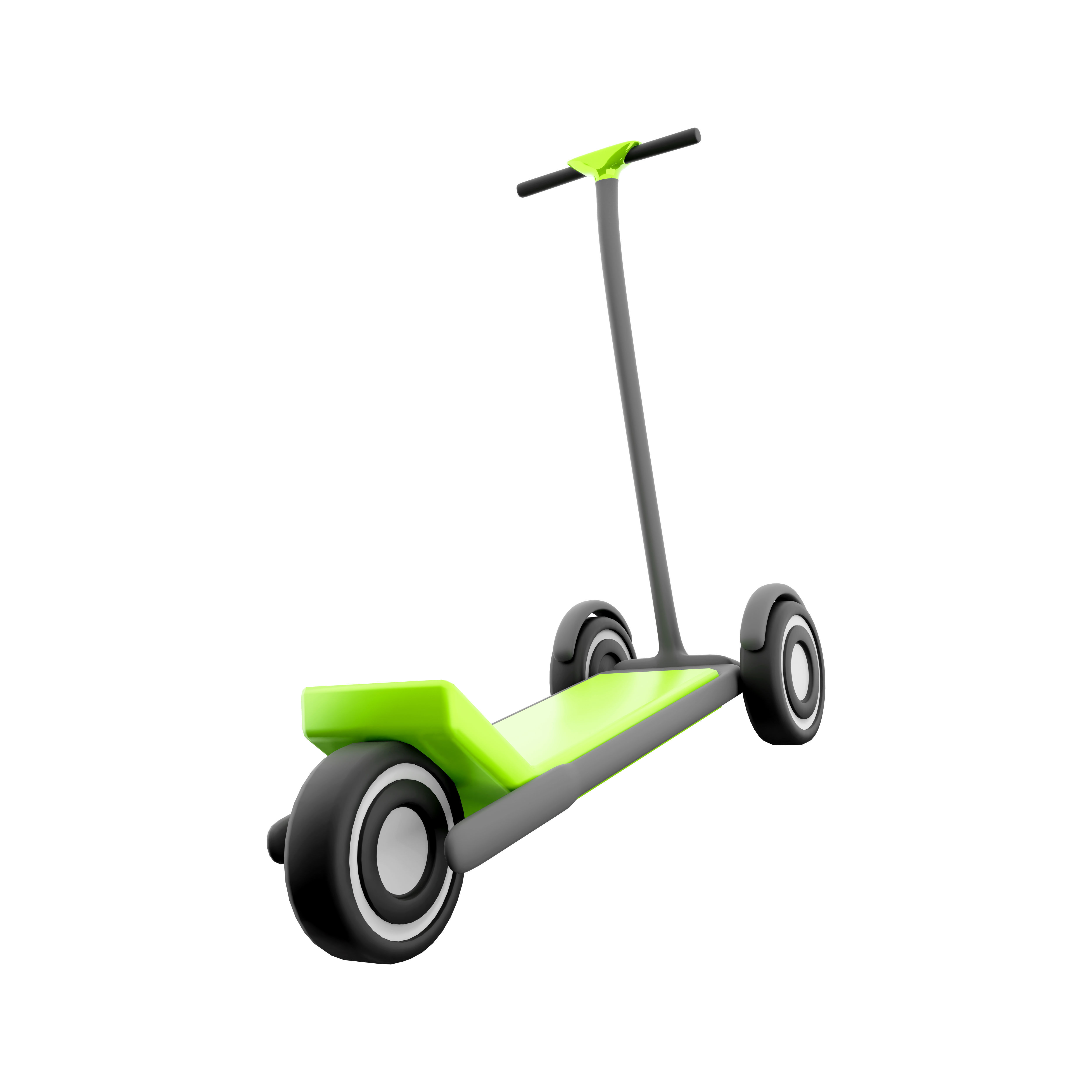 3d Kickboard mini economy 3-wheeled icon 3D model_5