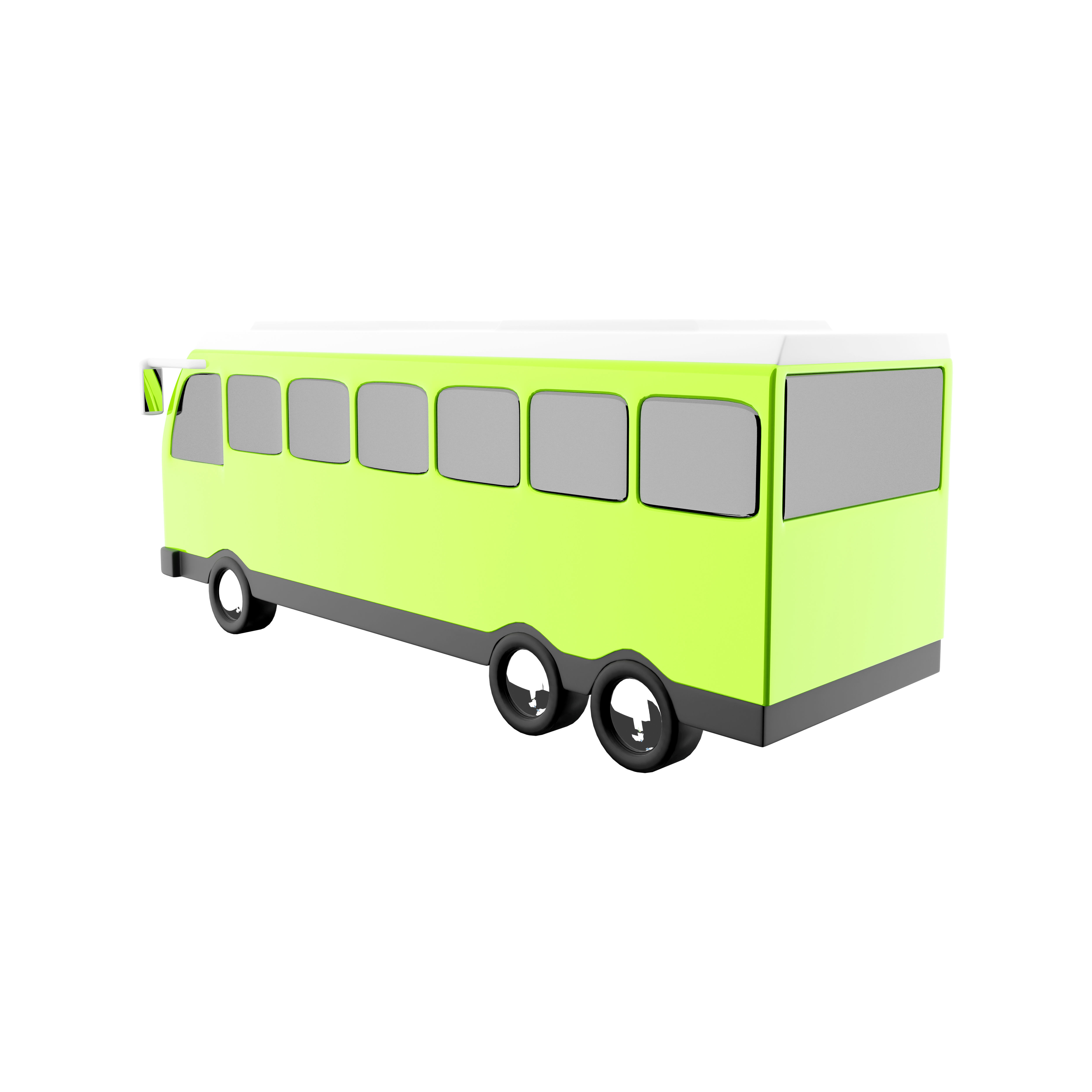 3d  Electric bus icon 3D model_1