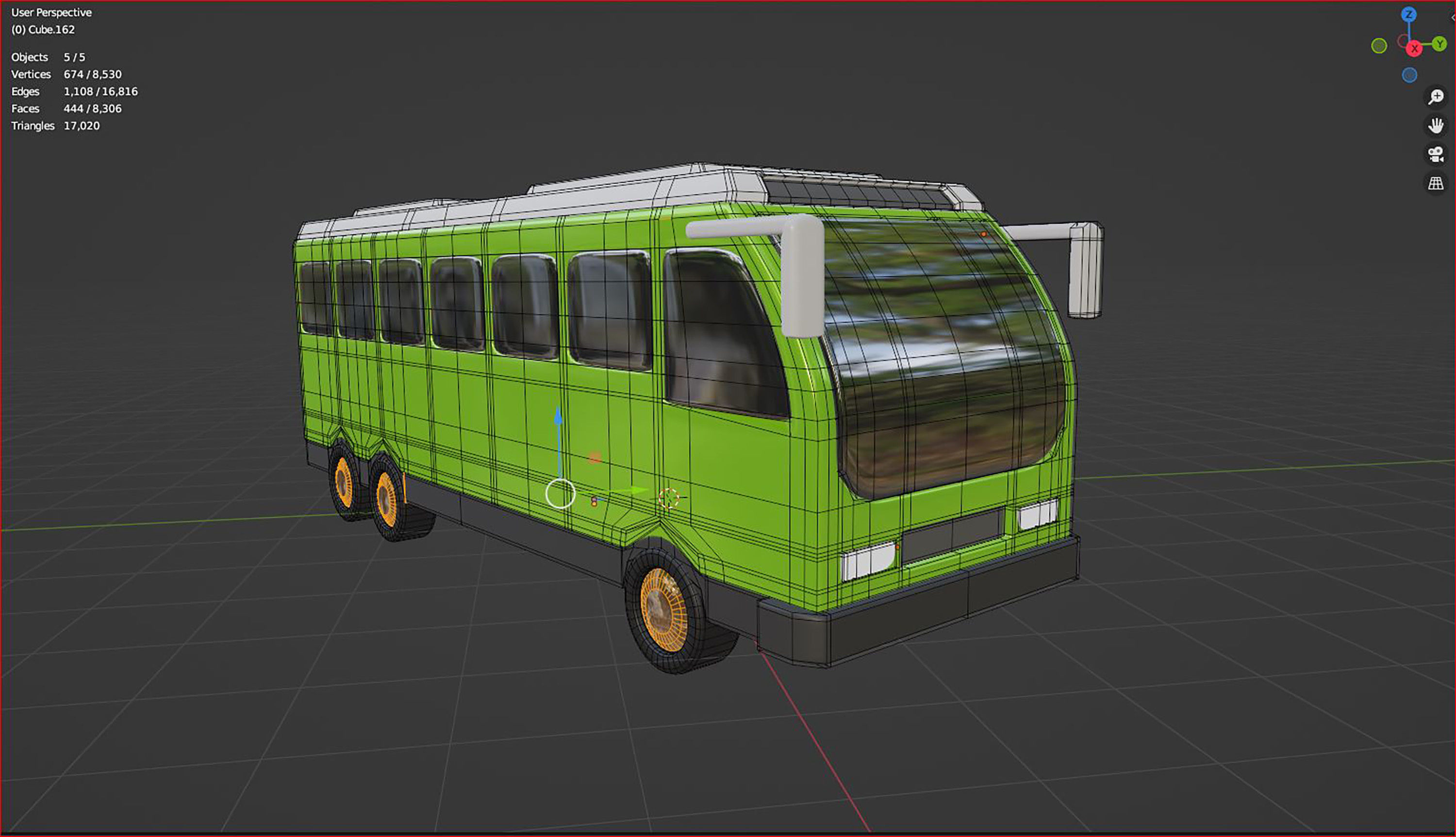 3d  Electric bus icon 3D model_6