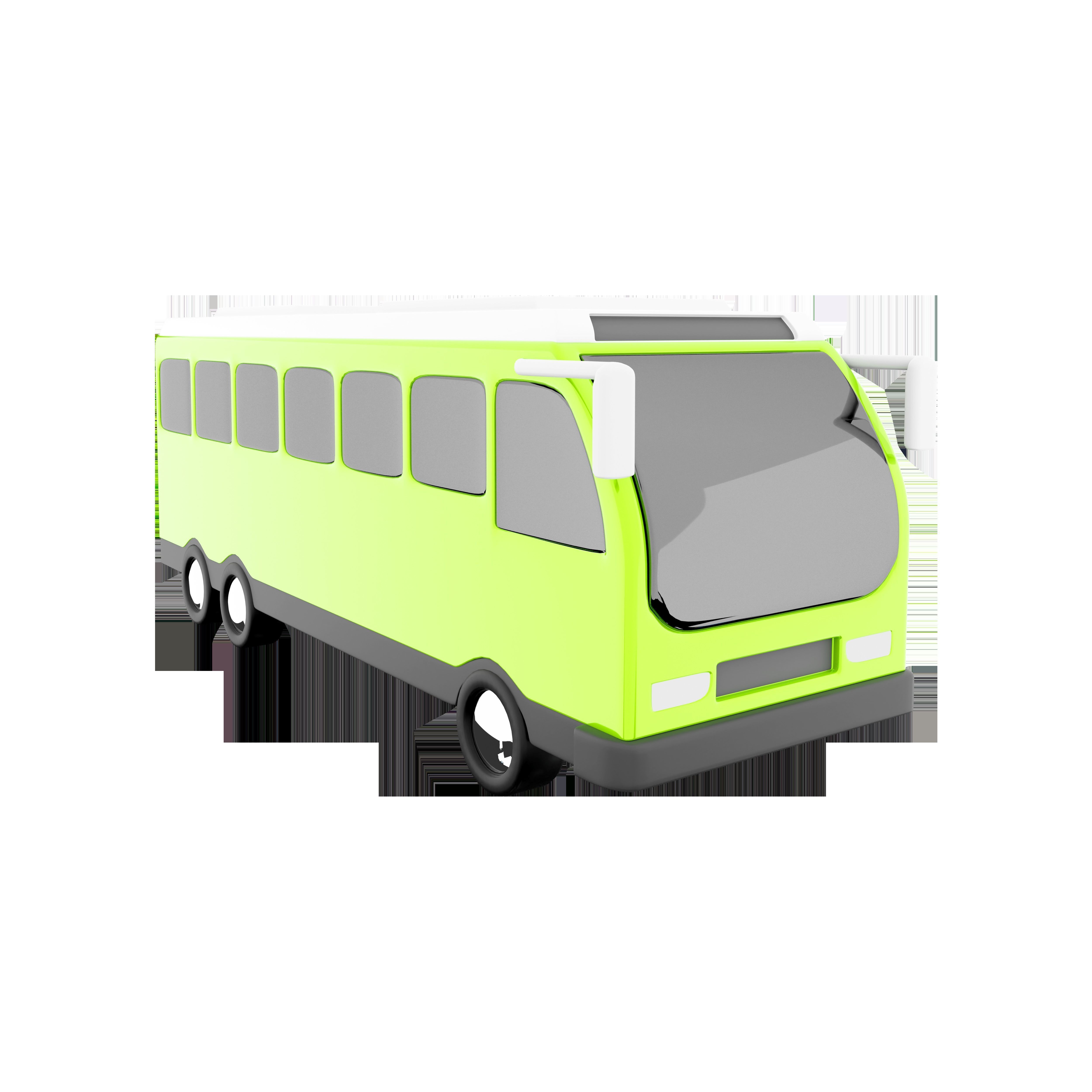 3d  Electric bus icon 3D model_4