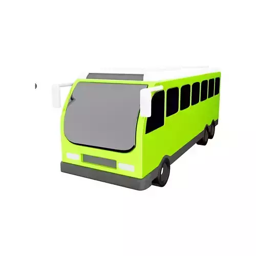 3d  Electric bus icon