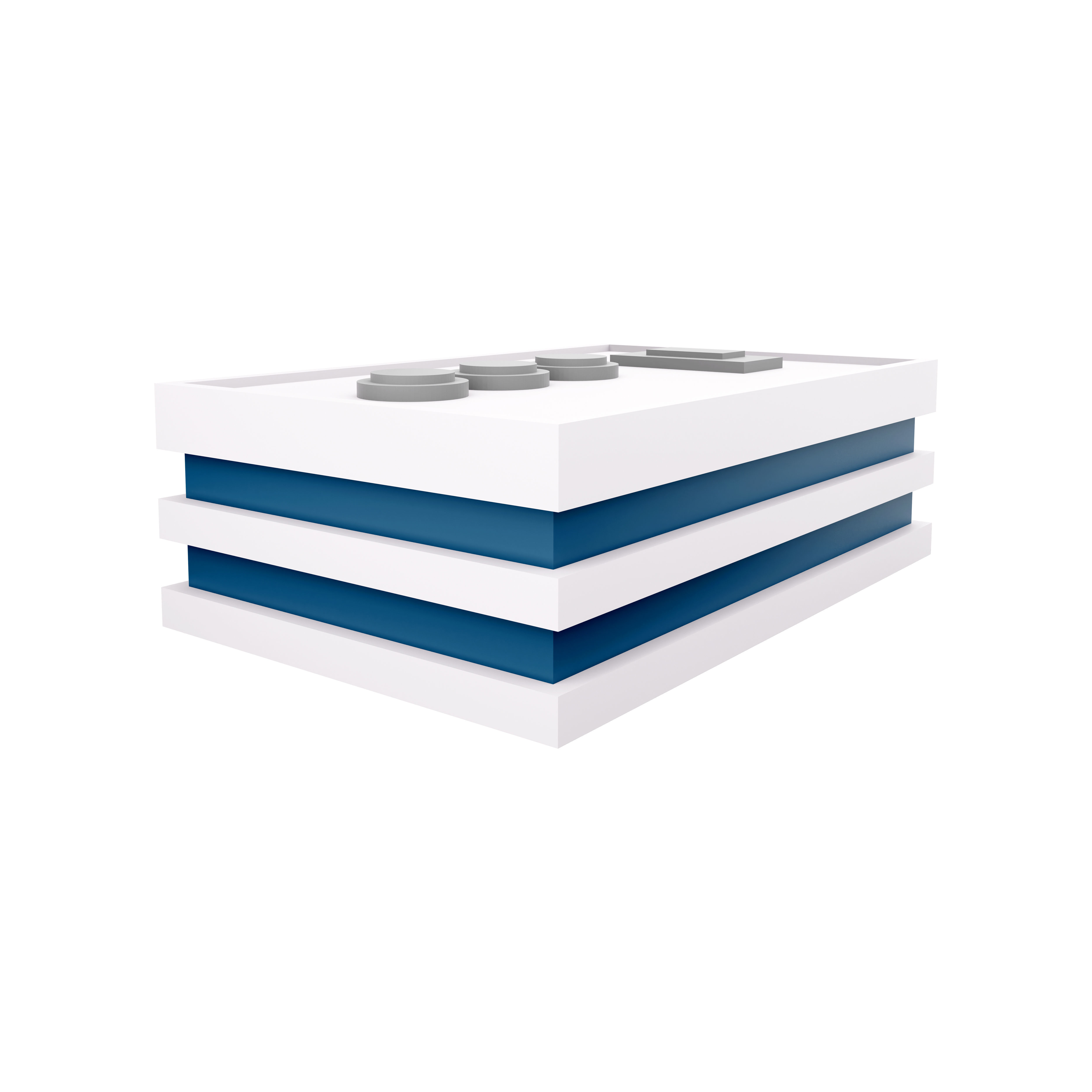 3d  of a two-story townhouse icon 3D model_4