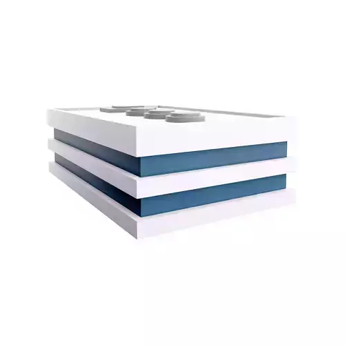 3d  of a two-story townhouse icon 3D model