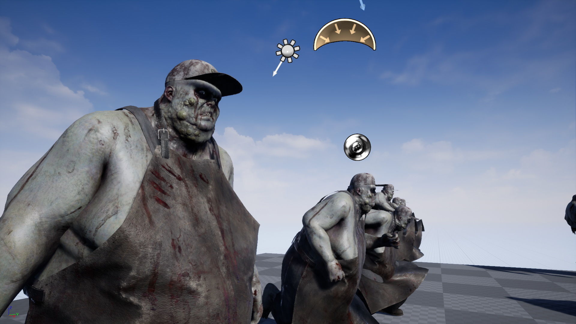 Zombie Butcher Low-poly 3D model_16