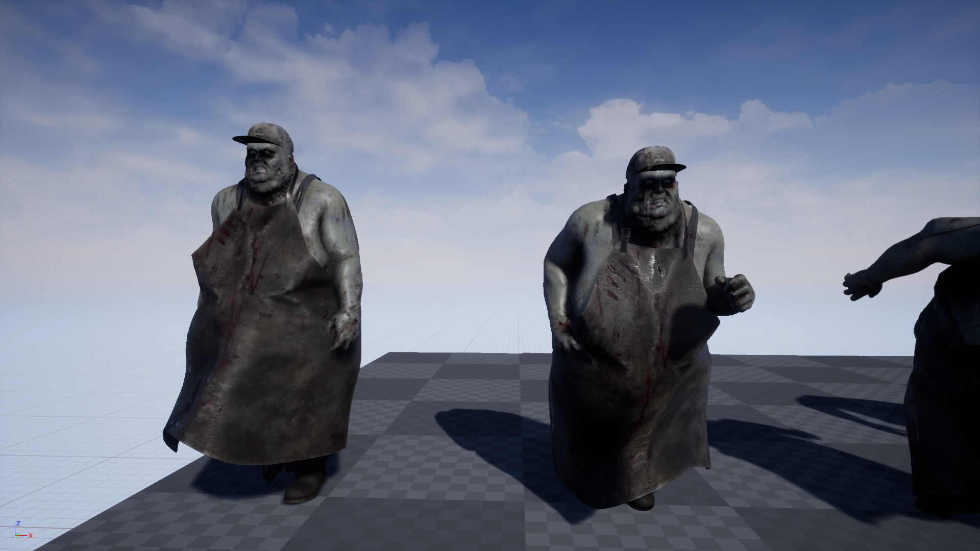 Zombie Butcher Low-poly 3D model_33