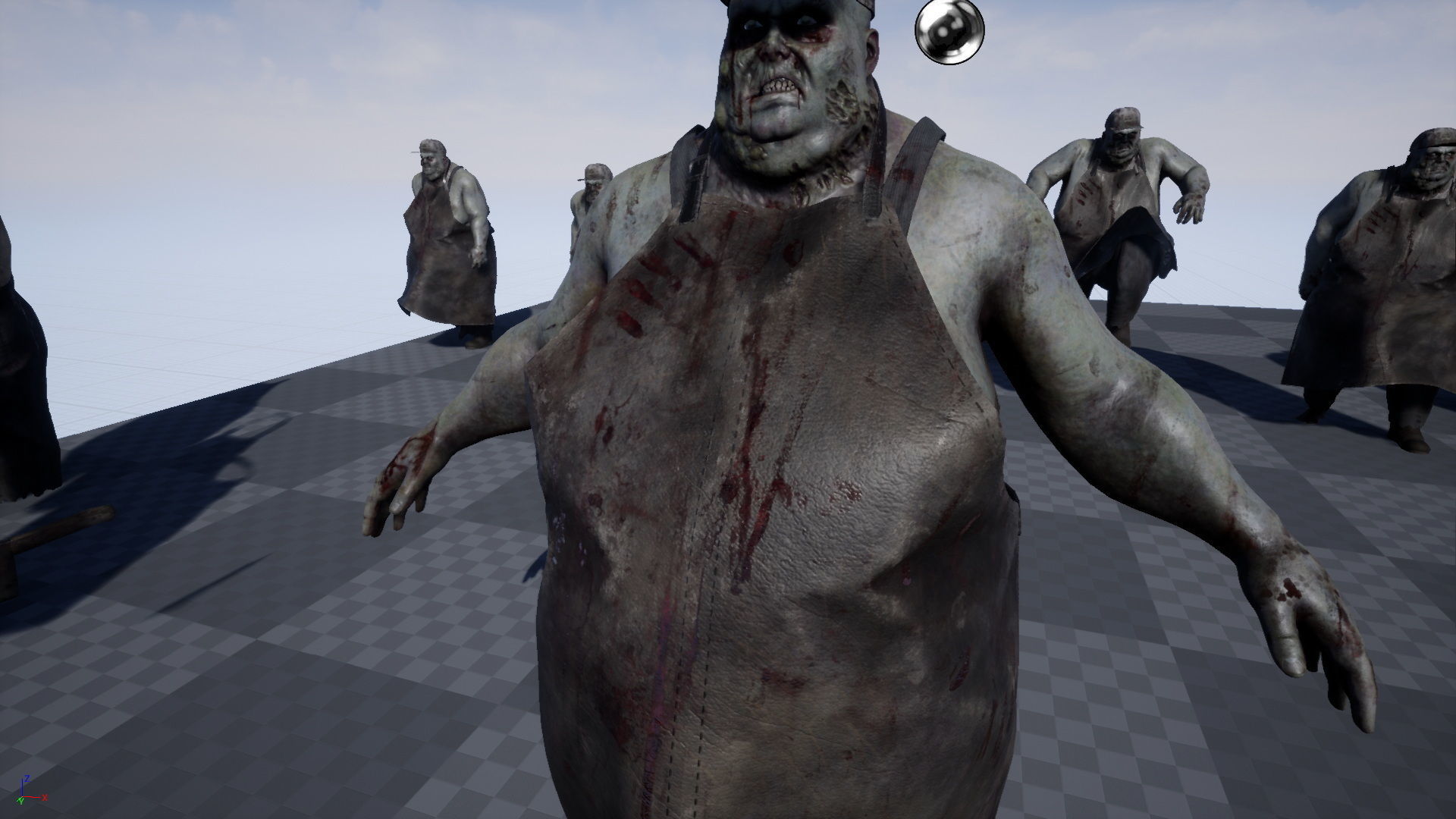 Zombie Butcher Low-poly 3D model_28