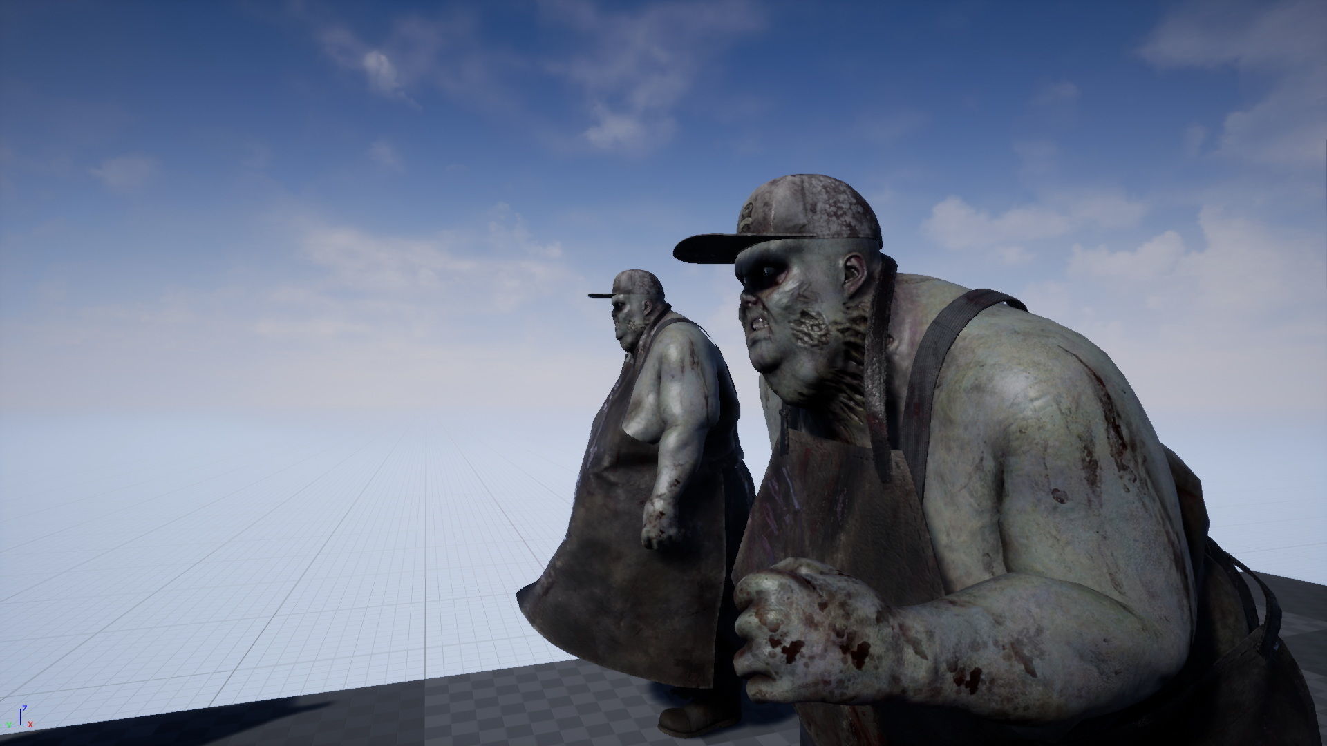 Zombie Butcher Low-poly 3D model_35