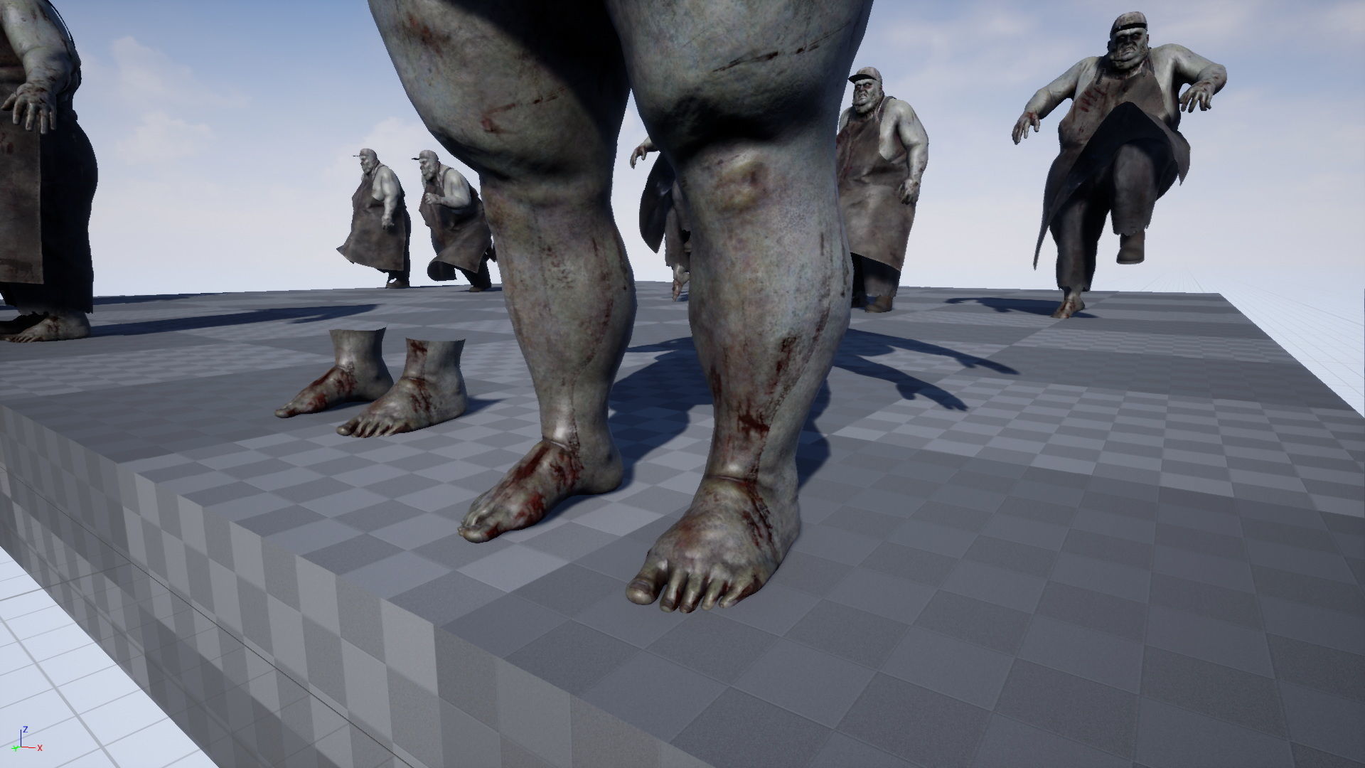 Zombie Butcher Low-poly 3D model_29