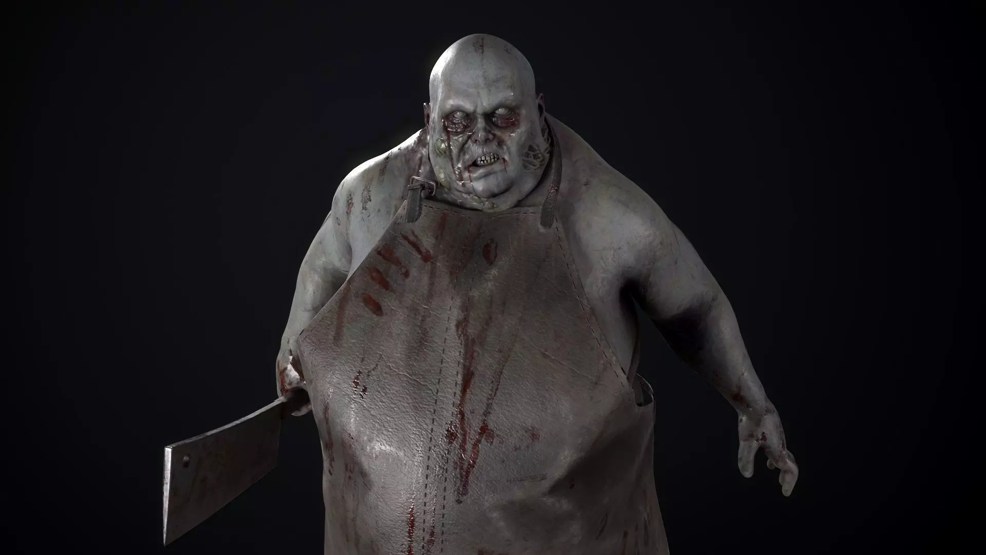 Zombie Butcher Low-poly 3D model_0