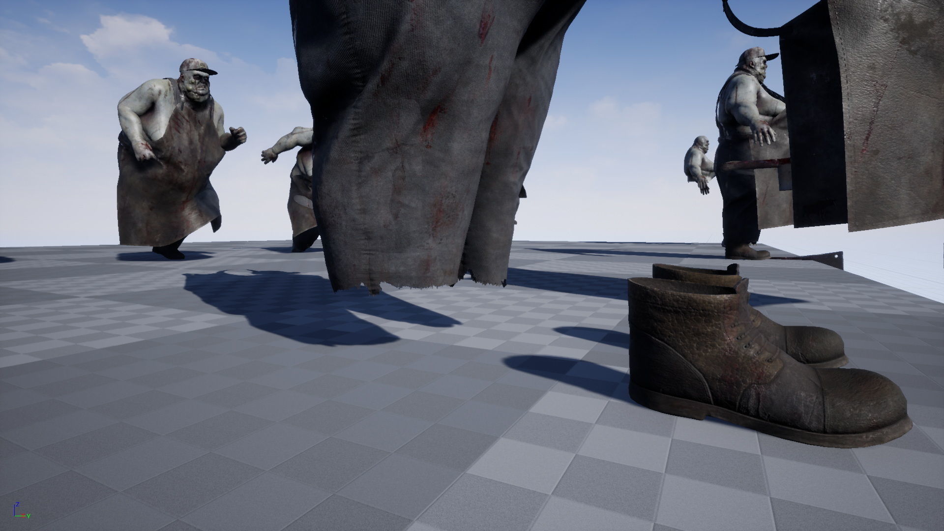 Zombie Butcher Low-poly 3D model_26