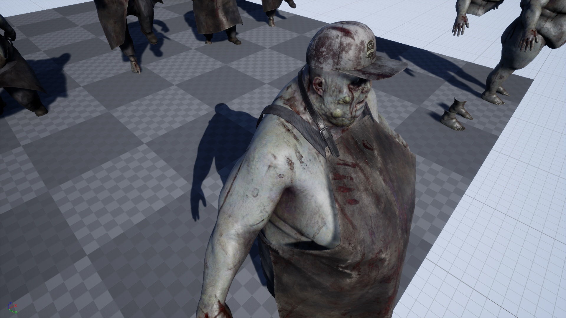 Zombie Butcher Low-poly 3D model_25