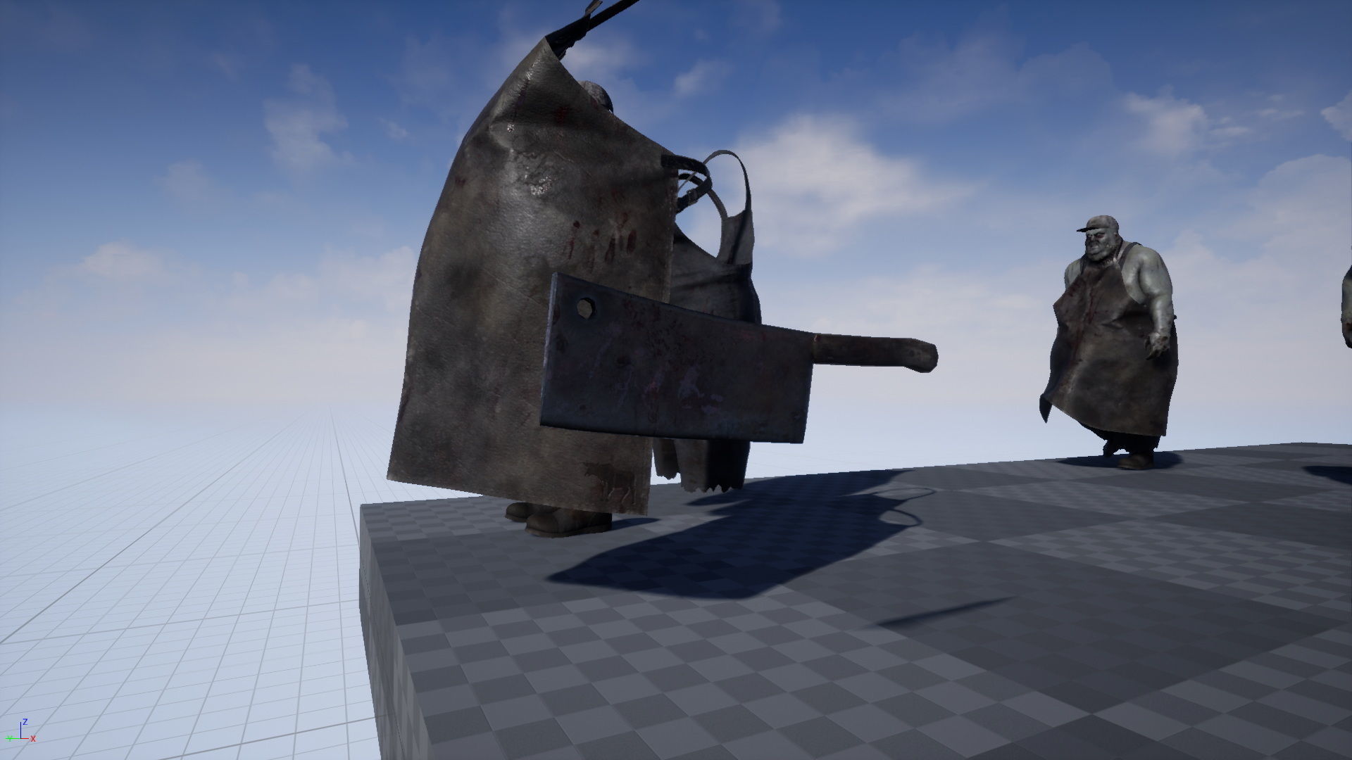 Zombie Butcher Low-poly 3D model_19