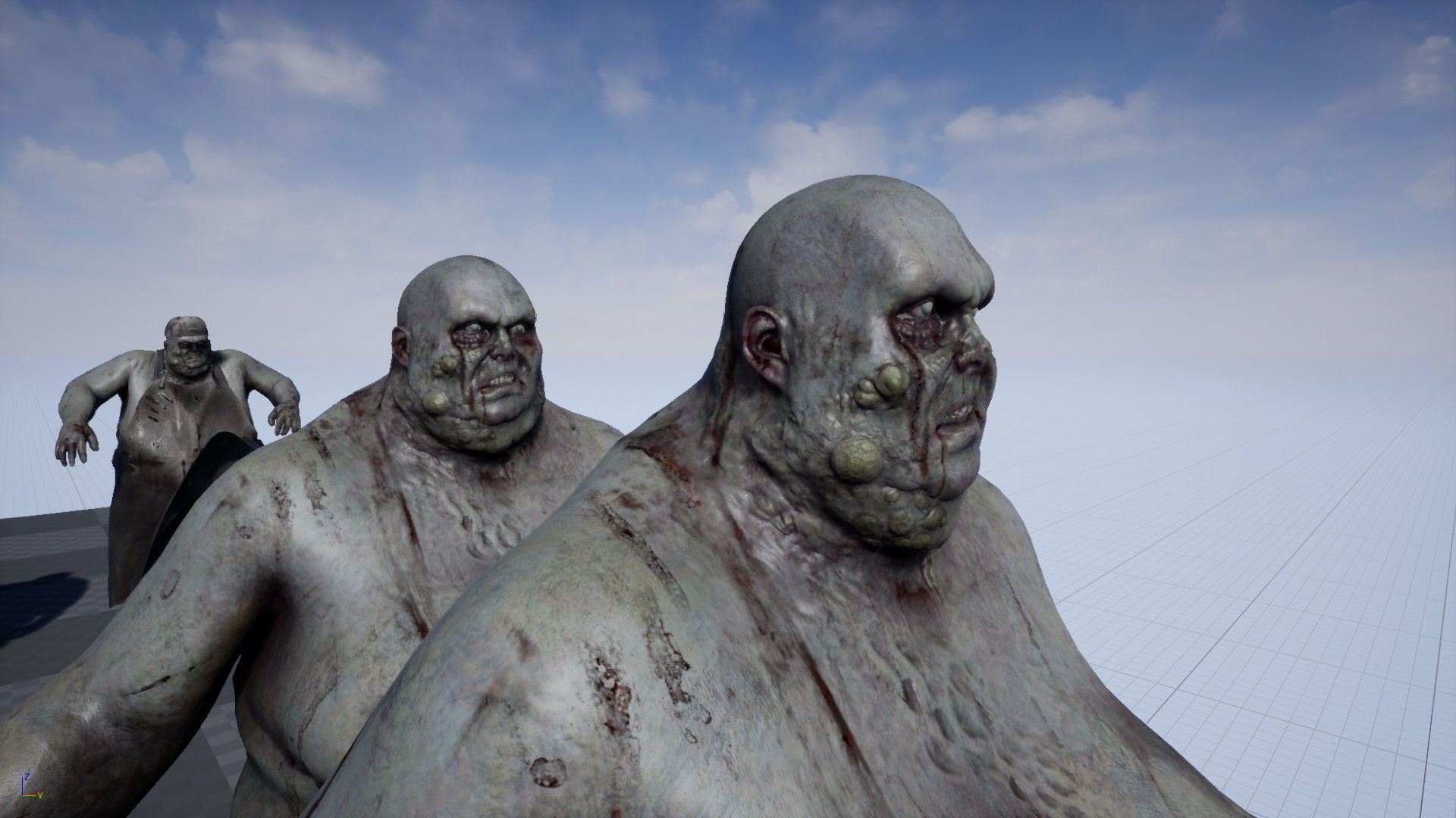 Zombie Butcher Low-poly 3D model_36