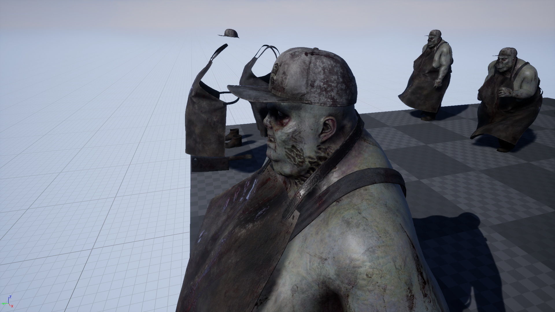 Zombie Butcher Low-poly 3D model_34