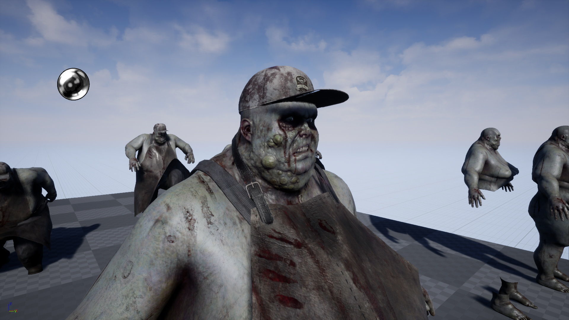 Zombie Butcher Low-poly 3D model_37