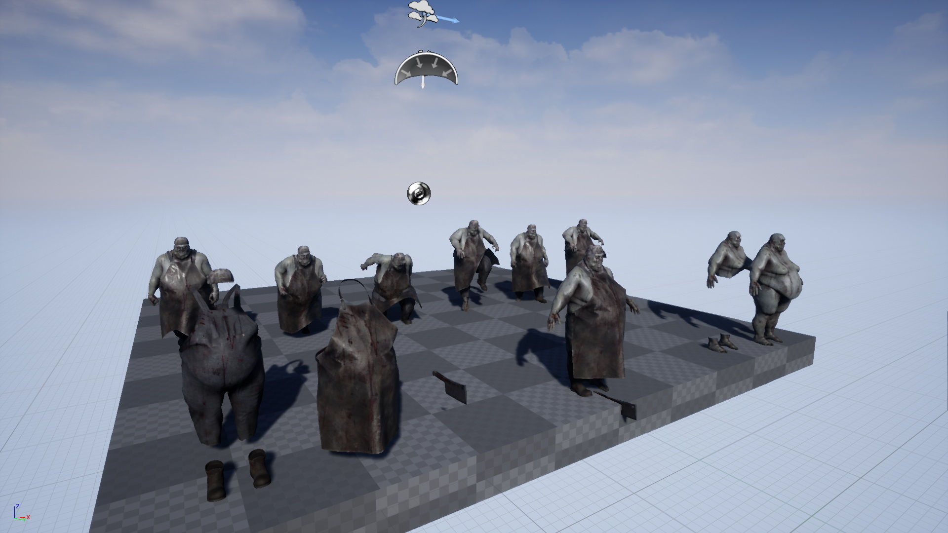 Zombie Butcher Low-poly 3D model_18