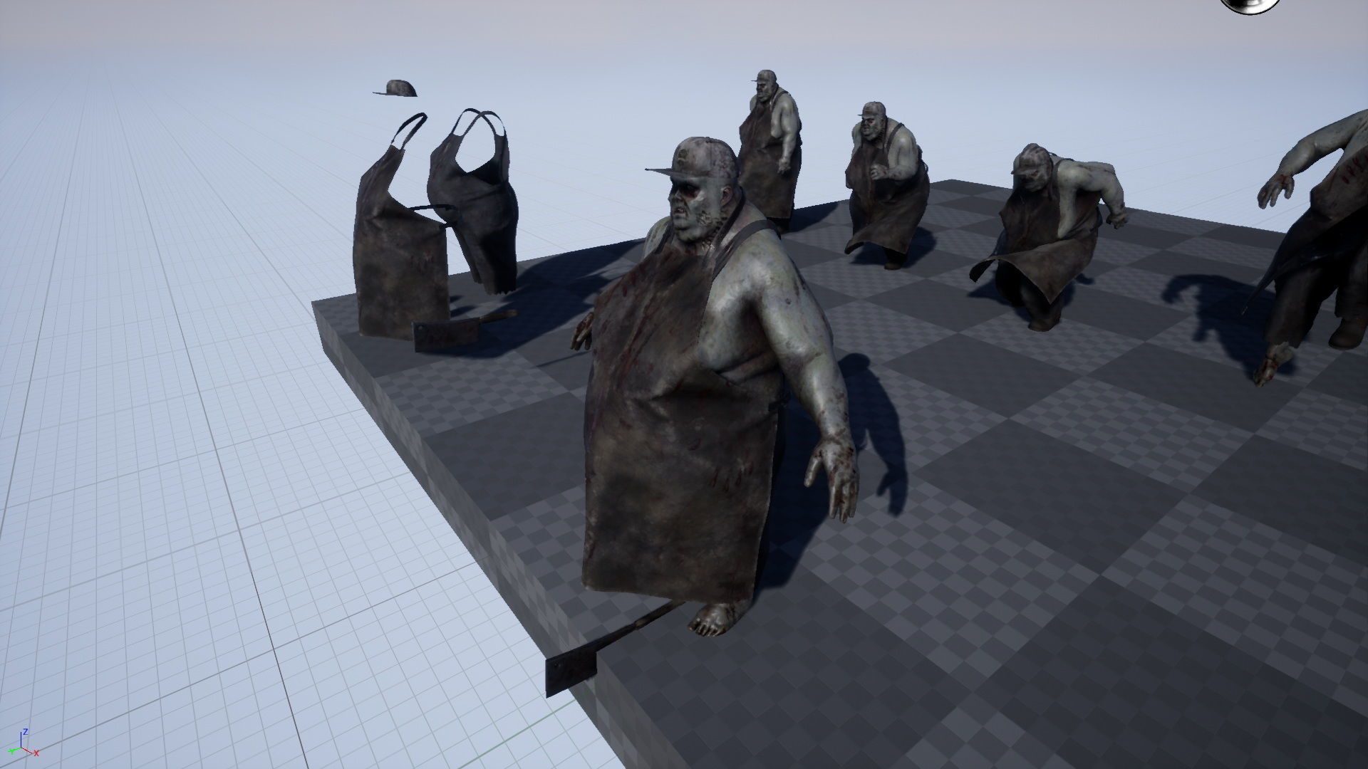 Zombie Butcher Low-poly 3D model_32