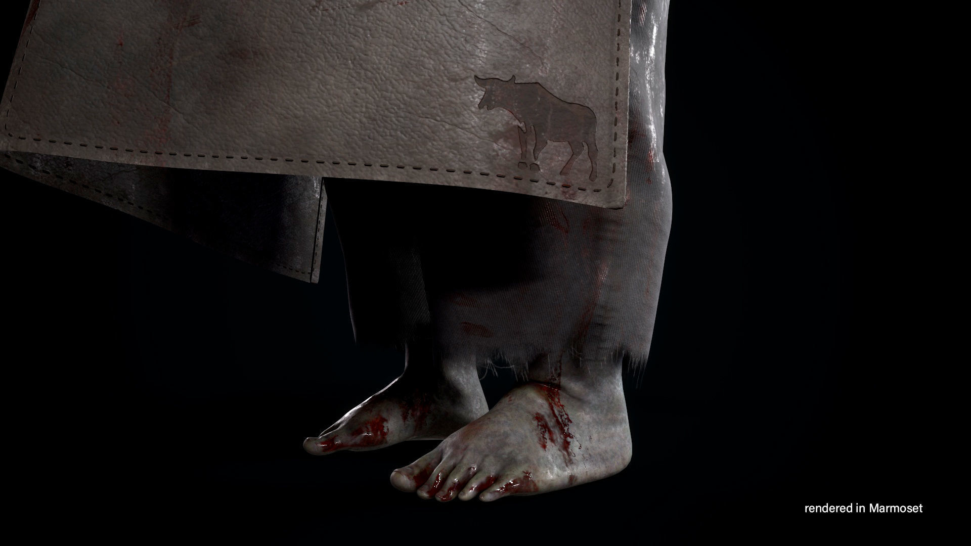 Zombie Butcher Low-poly 3D model_10