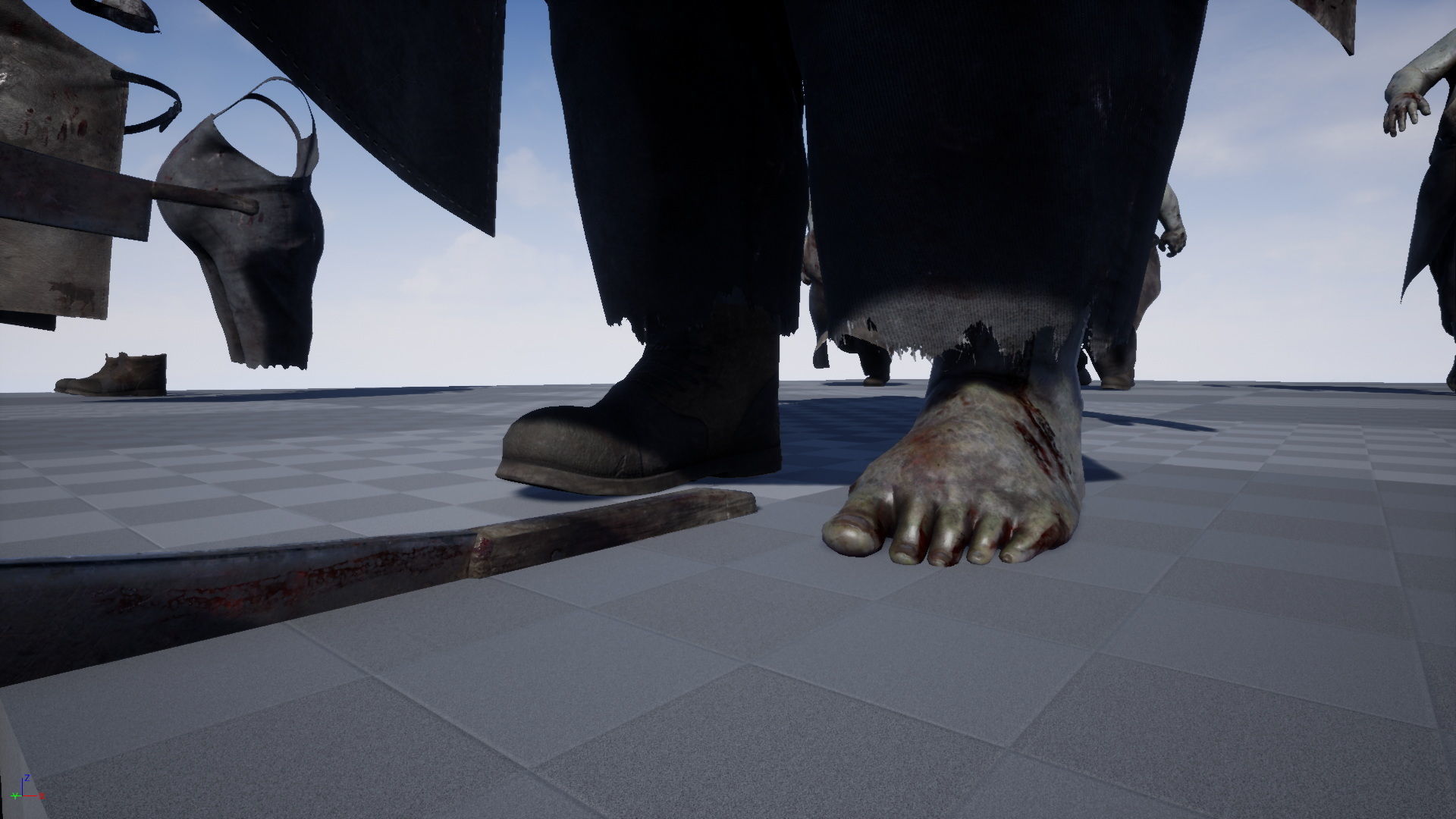 Zombie Butcher Low-poly 3D model_30