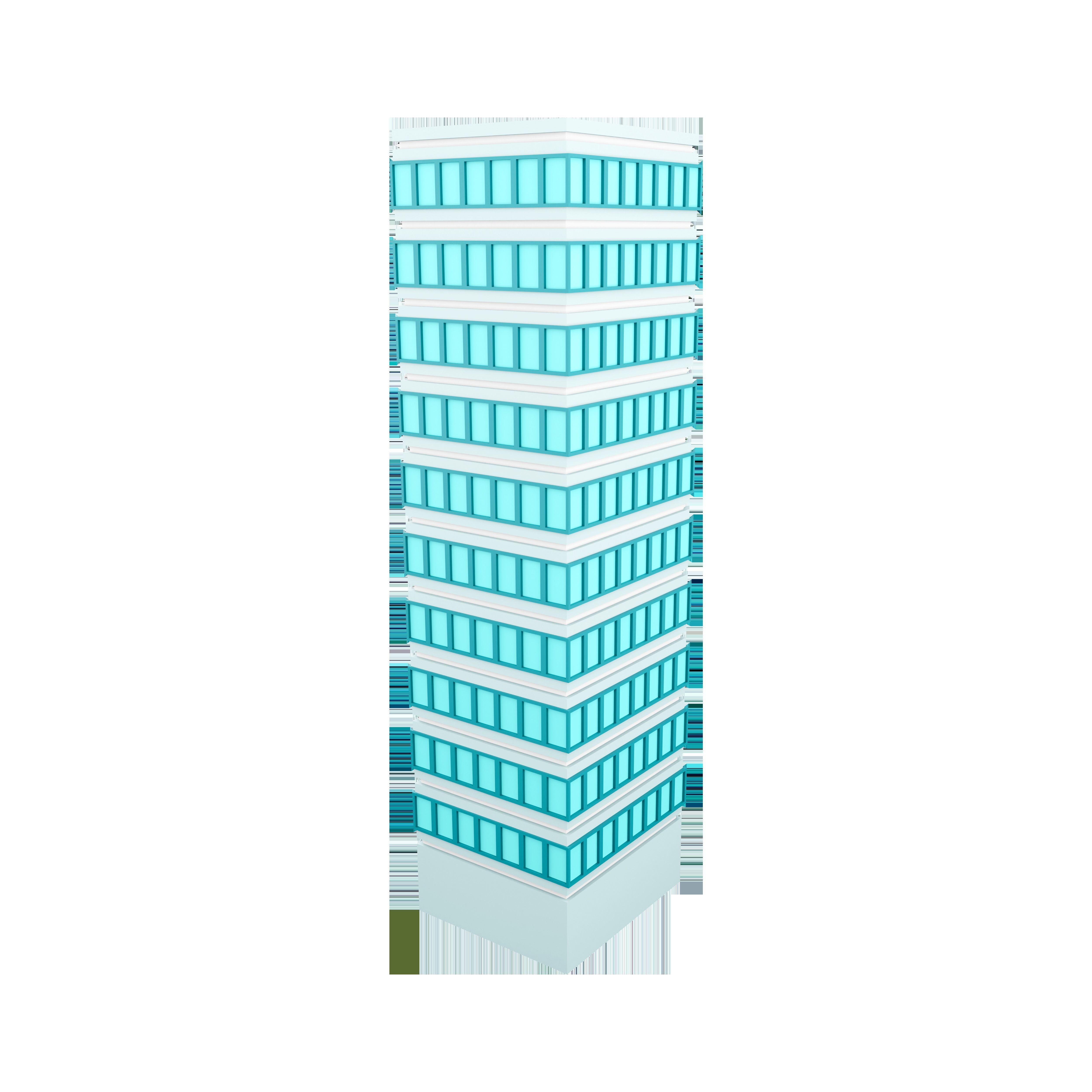 3D skyscraper building icon 3D model_3