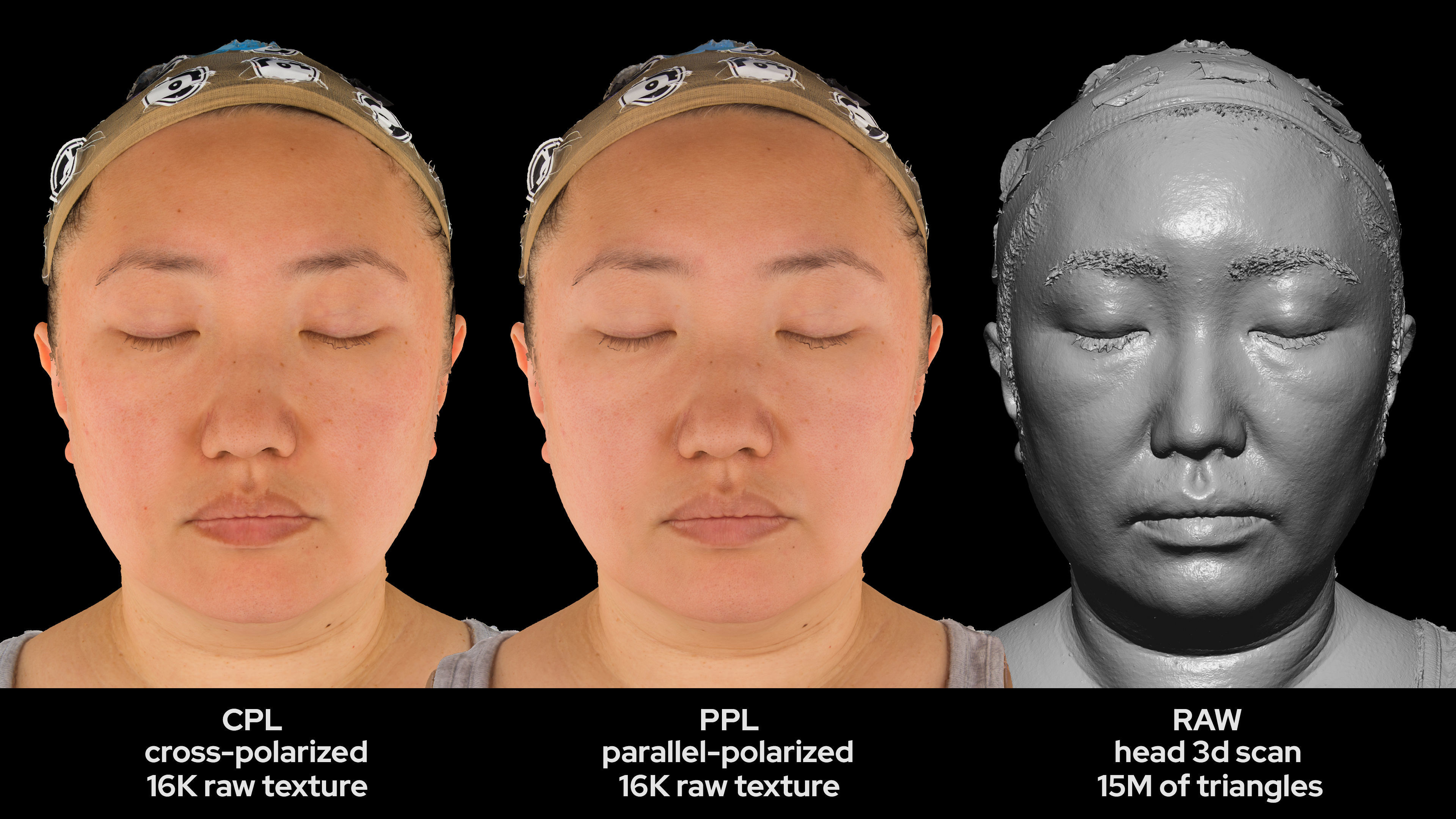 Asian Female 40s head scan 016 3D model_5