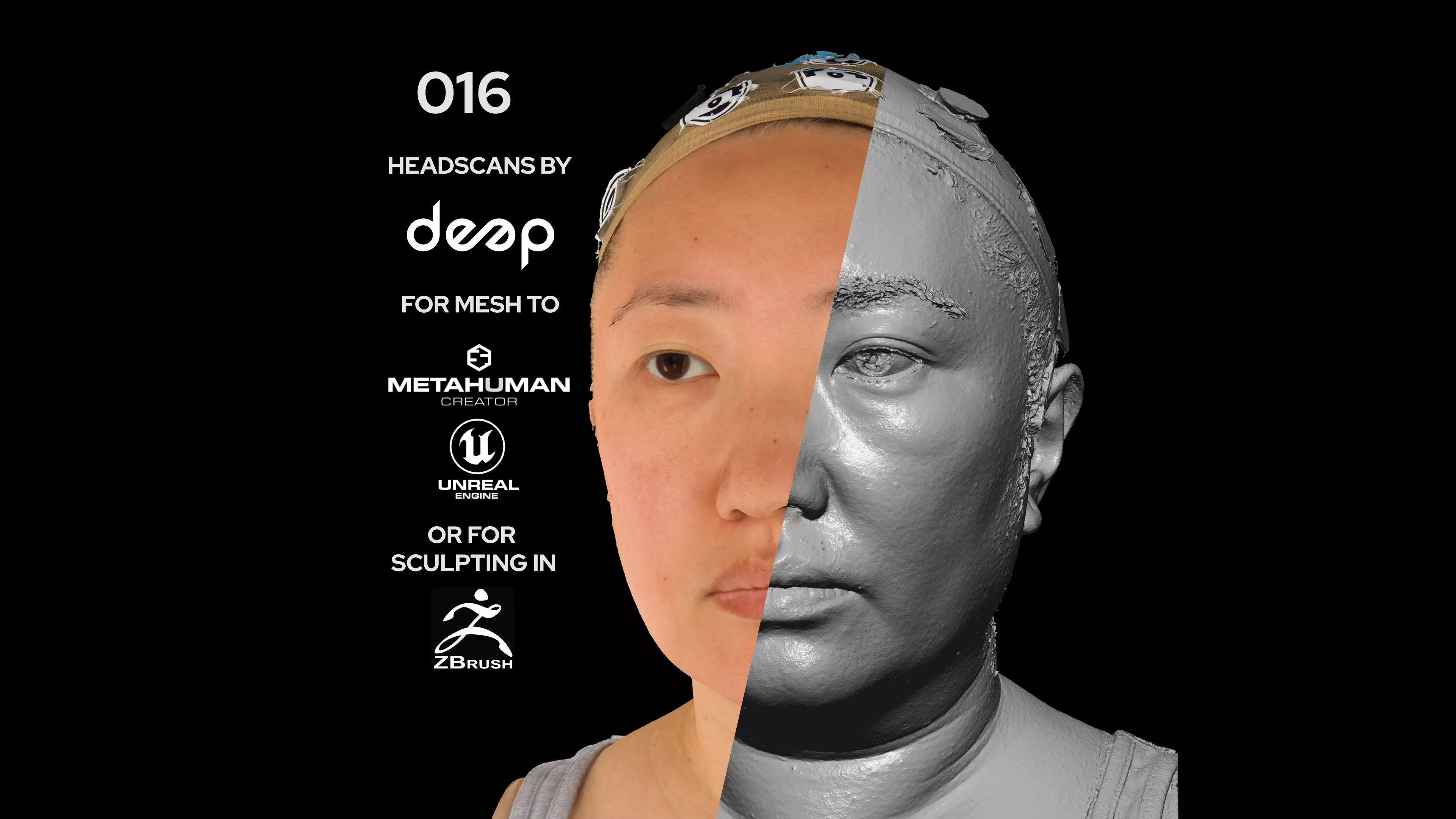 Asian Female 40s head scan 016 3D model_0