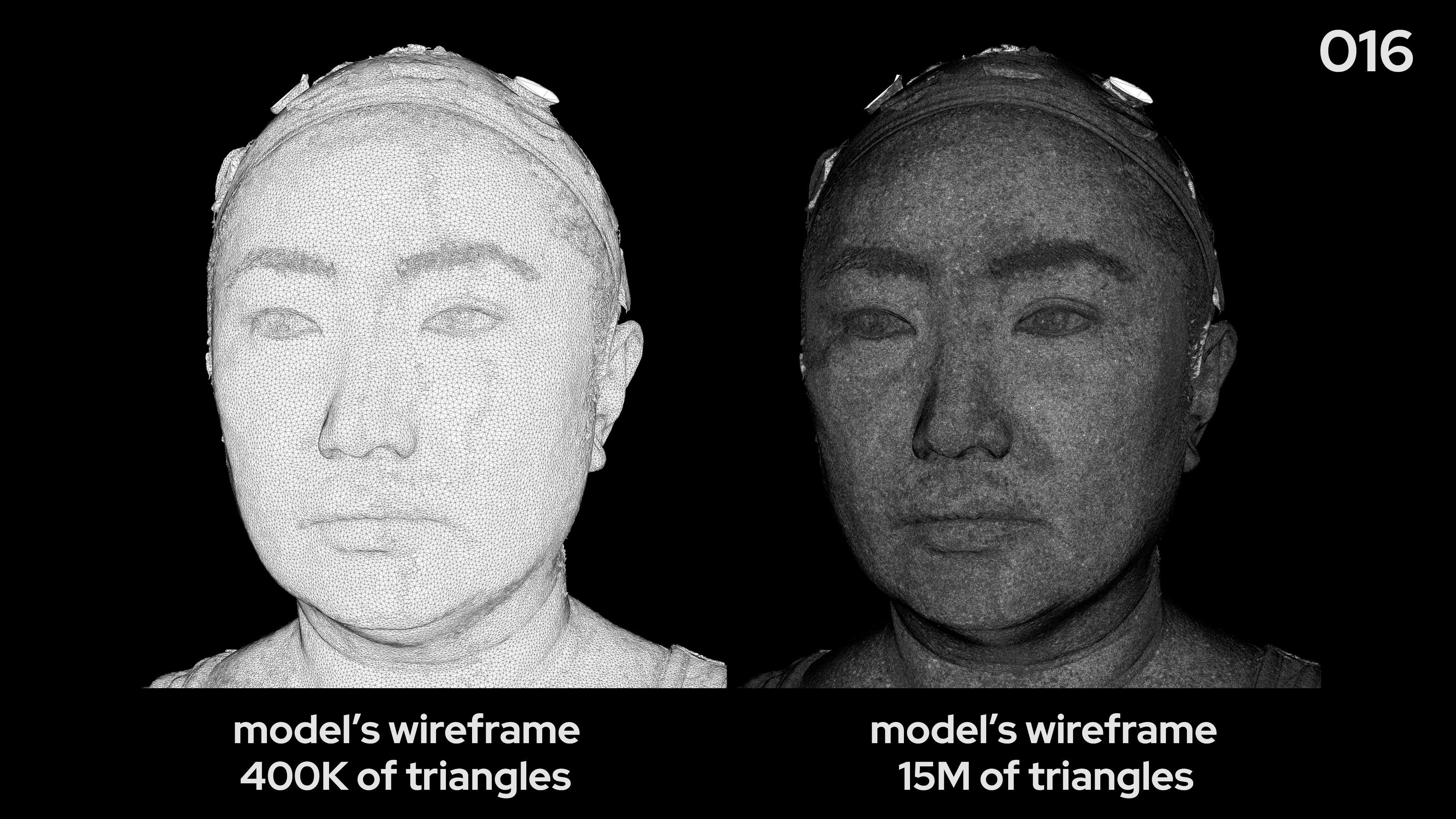 Asian Female 40s head scan 016 3D model_7