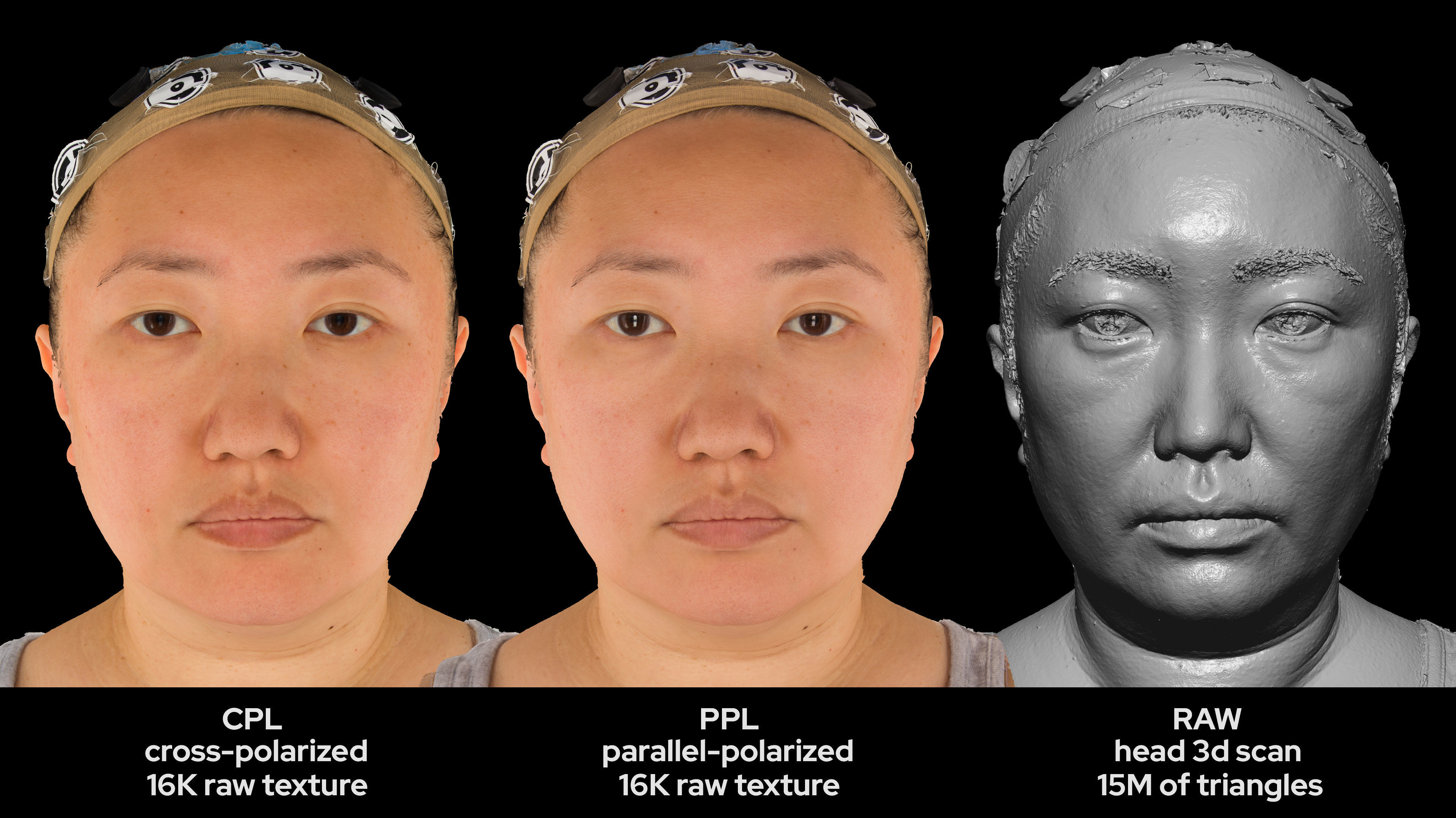 Asian Female 40s head scan 016 3D model_2