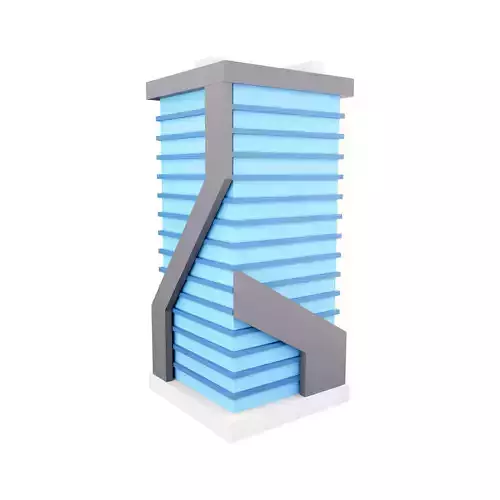 3D apartment or Condominium luxury building icon 3D model