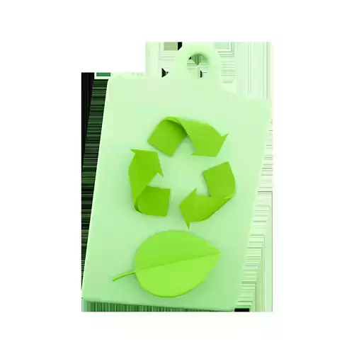 3D  Eco-friendly notebook with recycling symbol icon 3D model