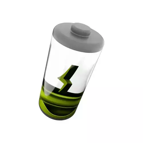 3d  Green battery icon